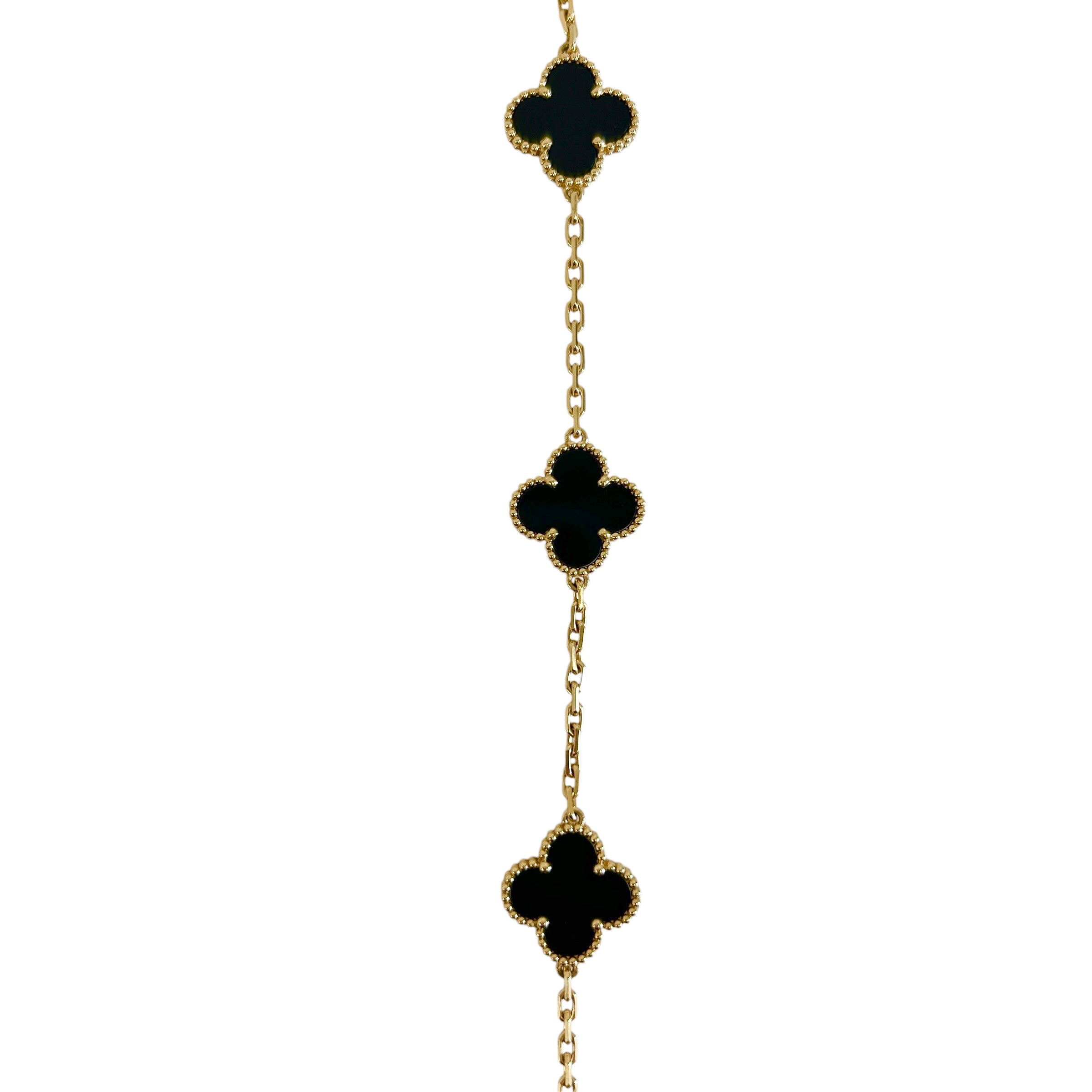 Vintage Alhambra 20-Motifs Long Necklace w/18K GHW - Haute Classics