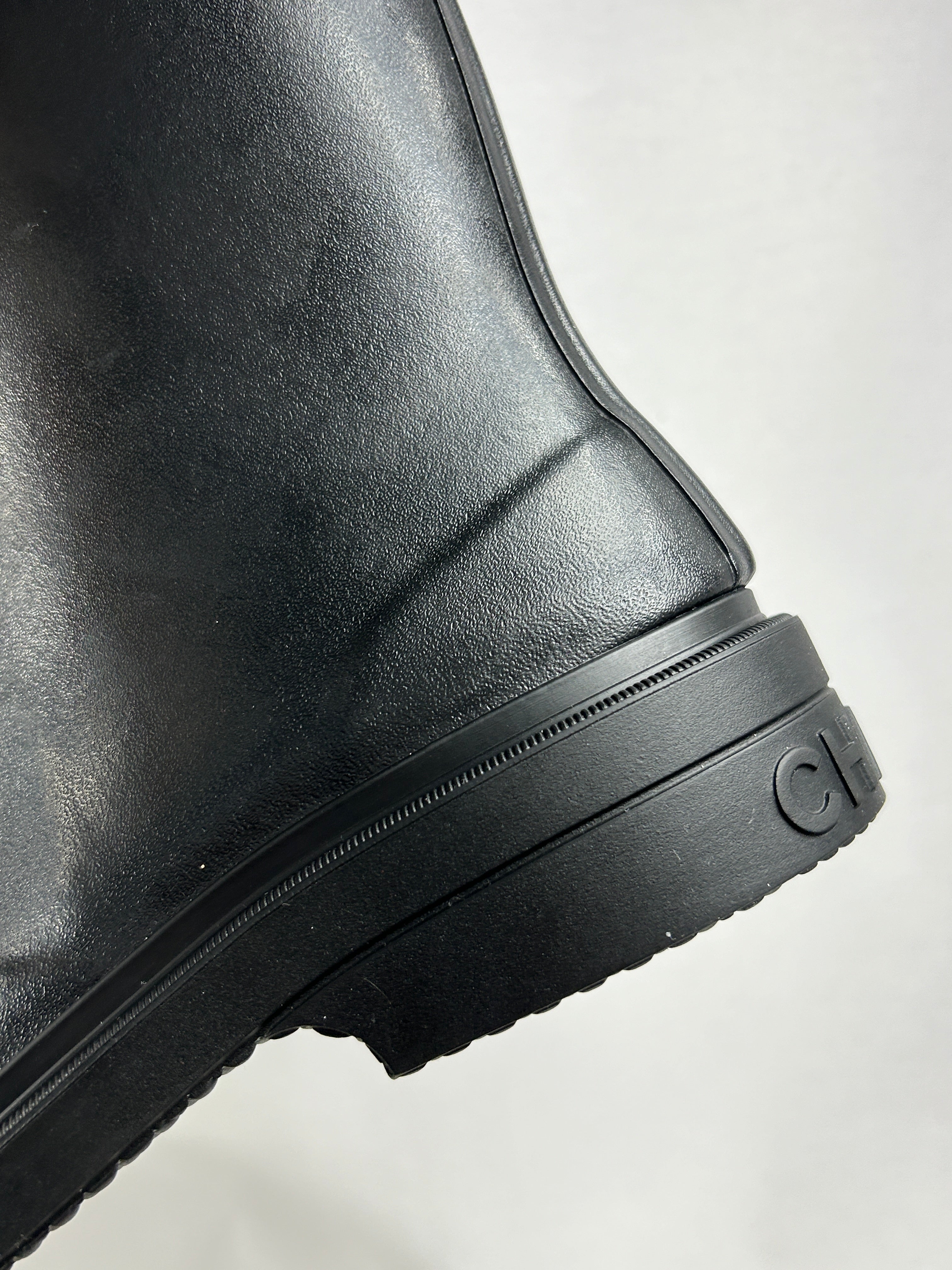 Black Rubber CC Rainboots