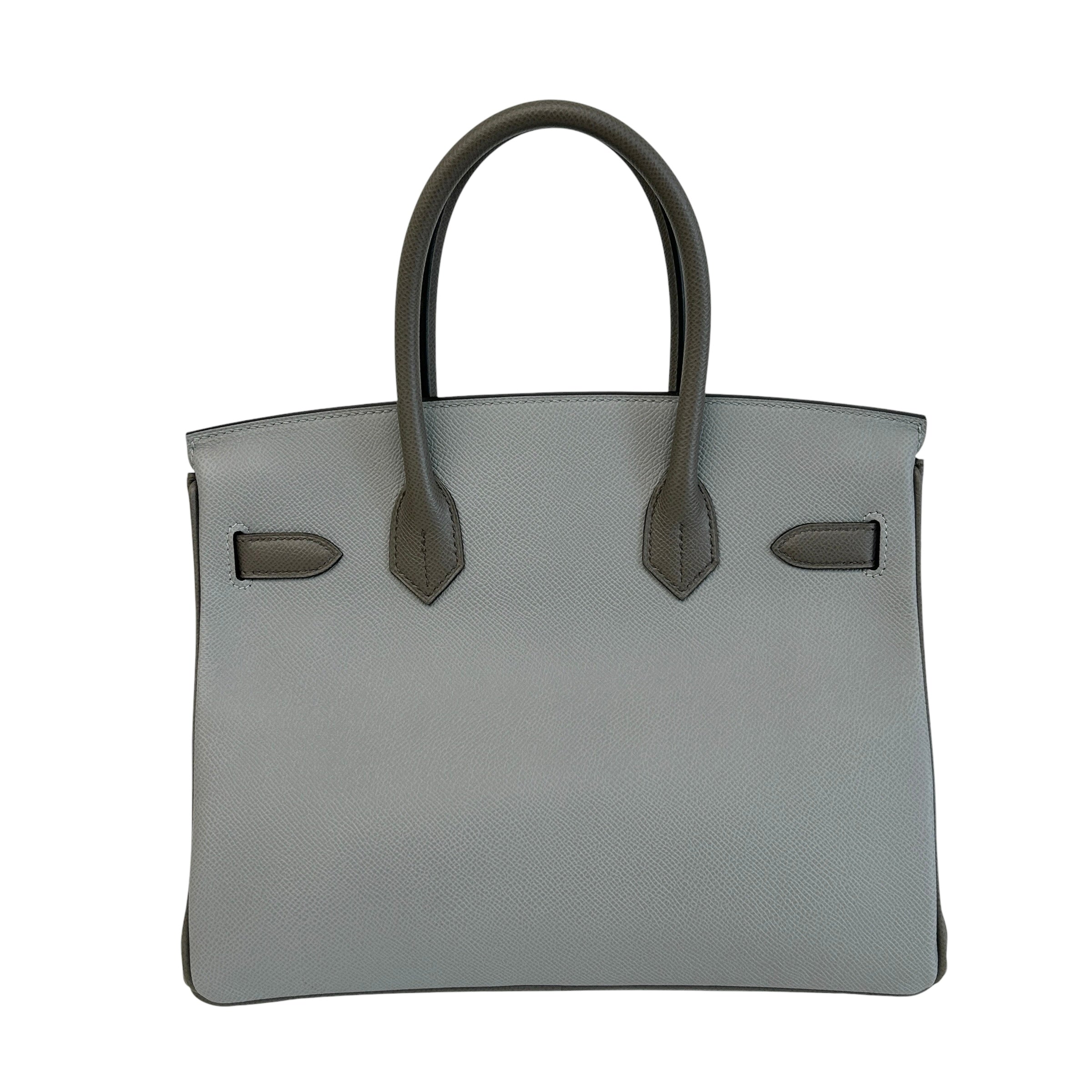 Special Order(HSS) Bi-Colour Etain/Gris Epsom Leather Birkin 30 w/GHW - Haute Classics
