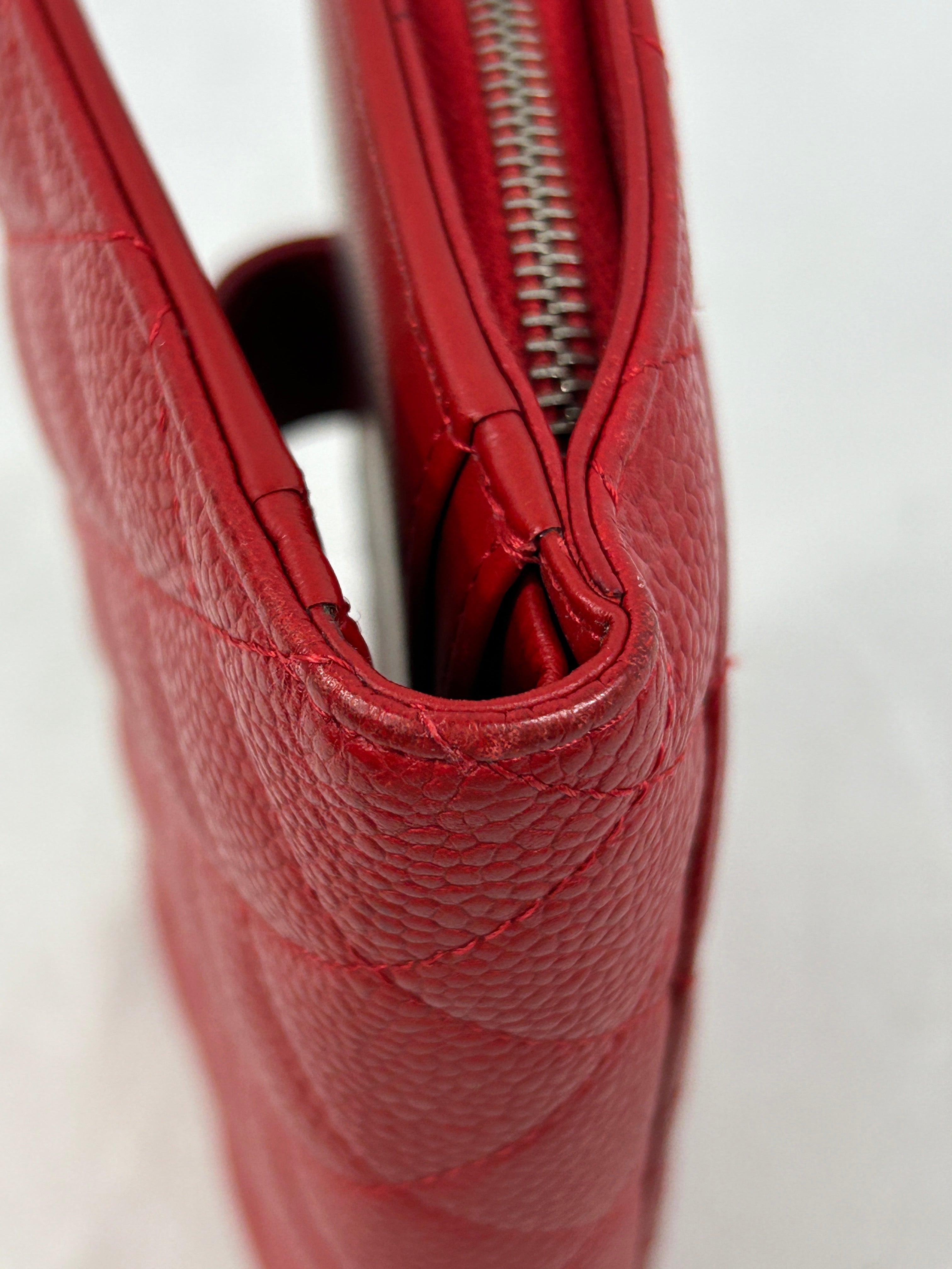 Red Caviar Bifold French Wallet w/SHW