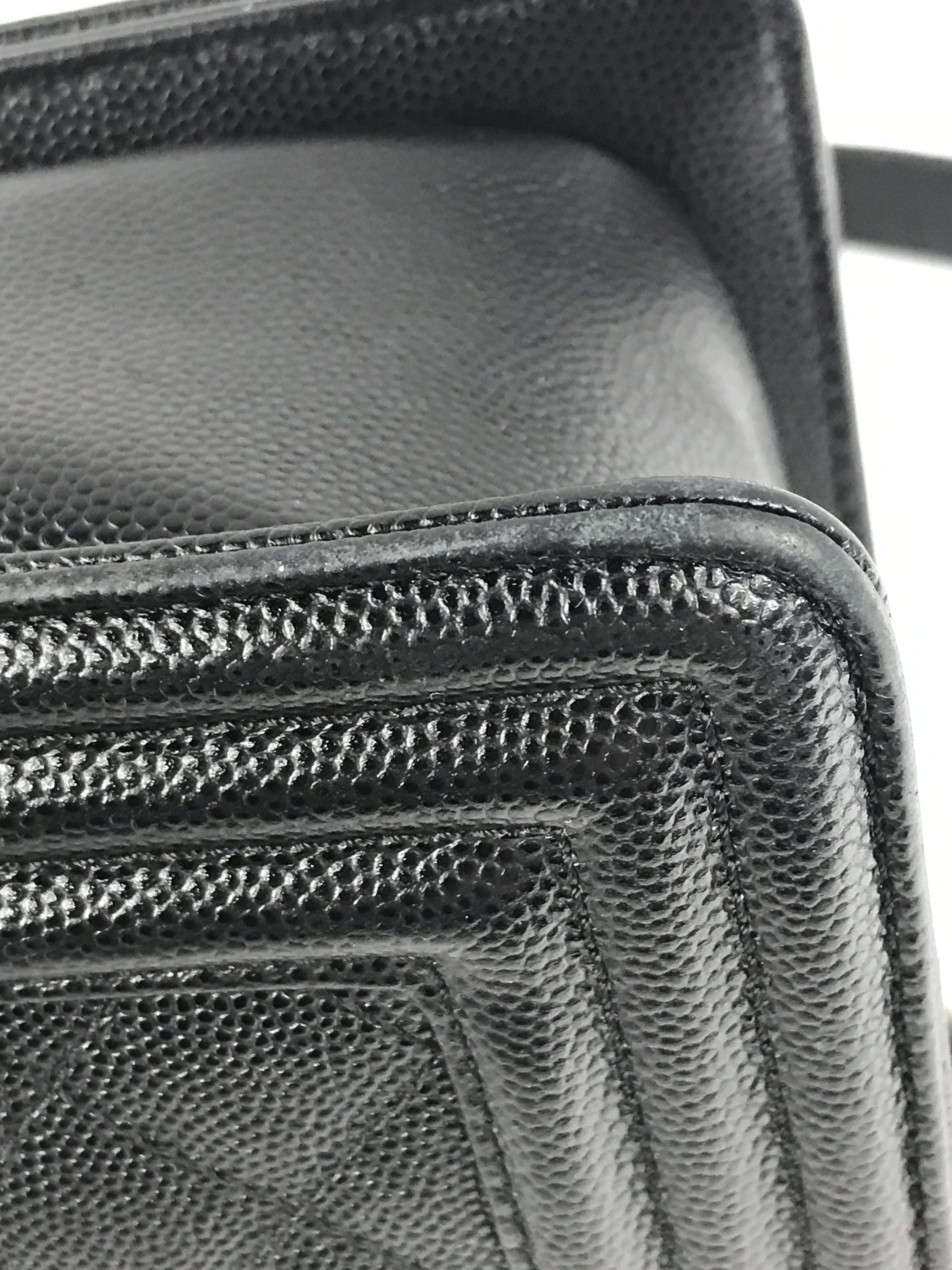Black Caviar Quilted Old Medium Boy Bag W/RHW