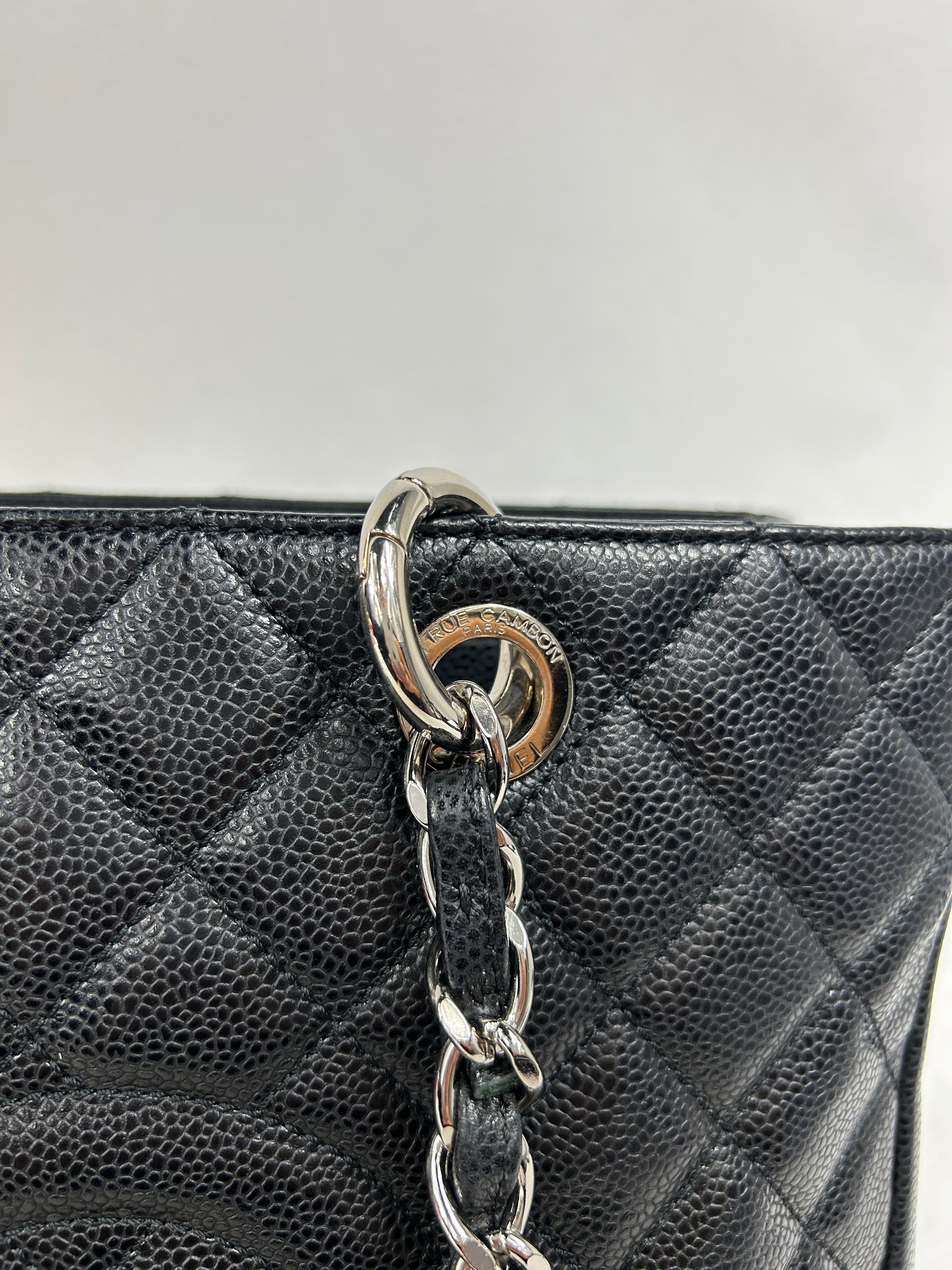 Black Caviar Quilted GST Tote w/SHW