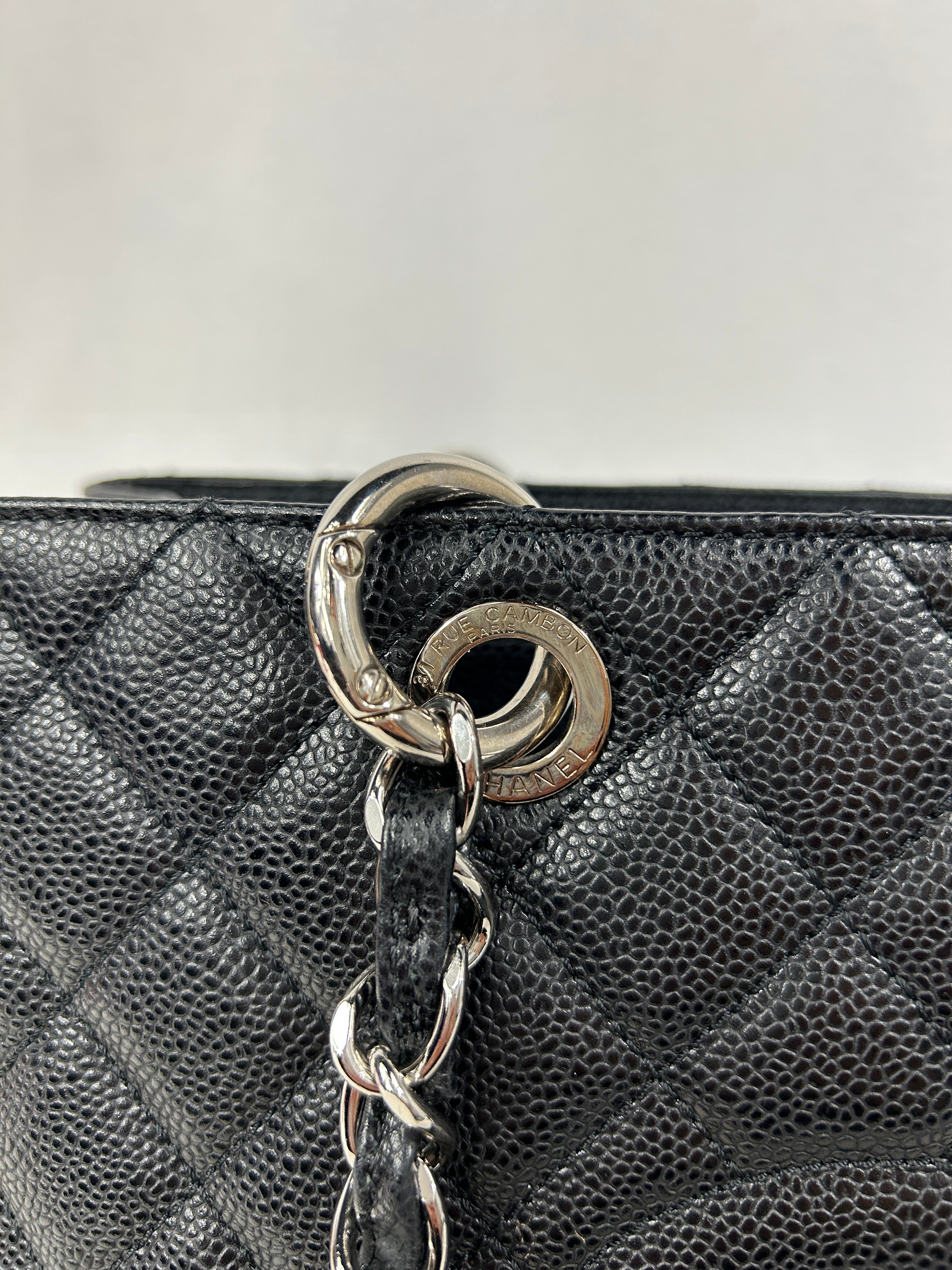 Black Caviar Quilted GST Tote w/SHW