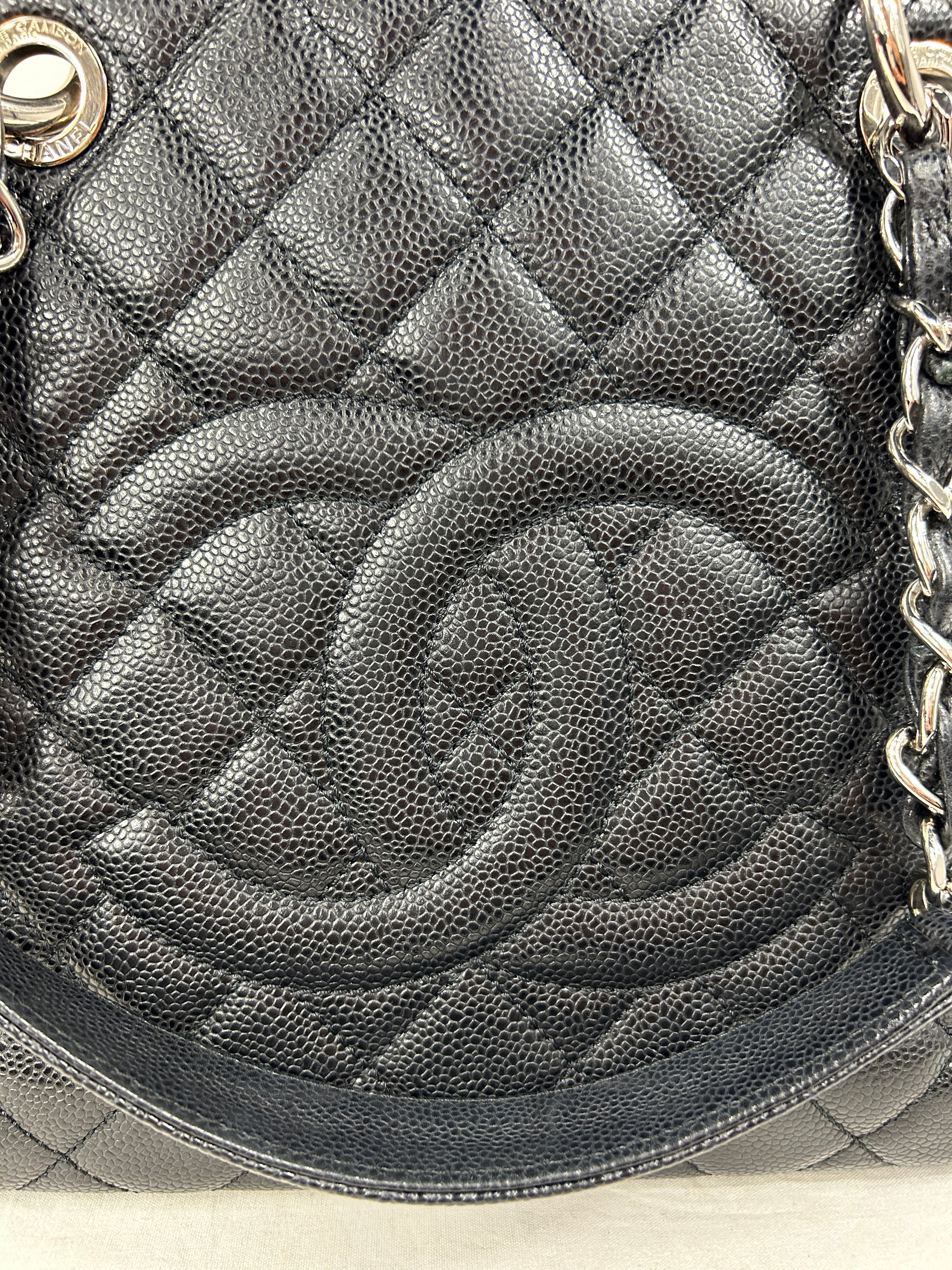 Black Caviar Quilted GST Tote w/SHW