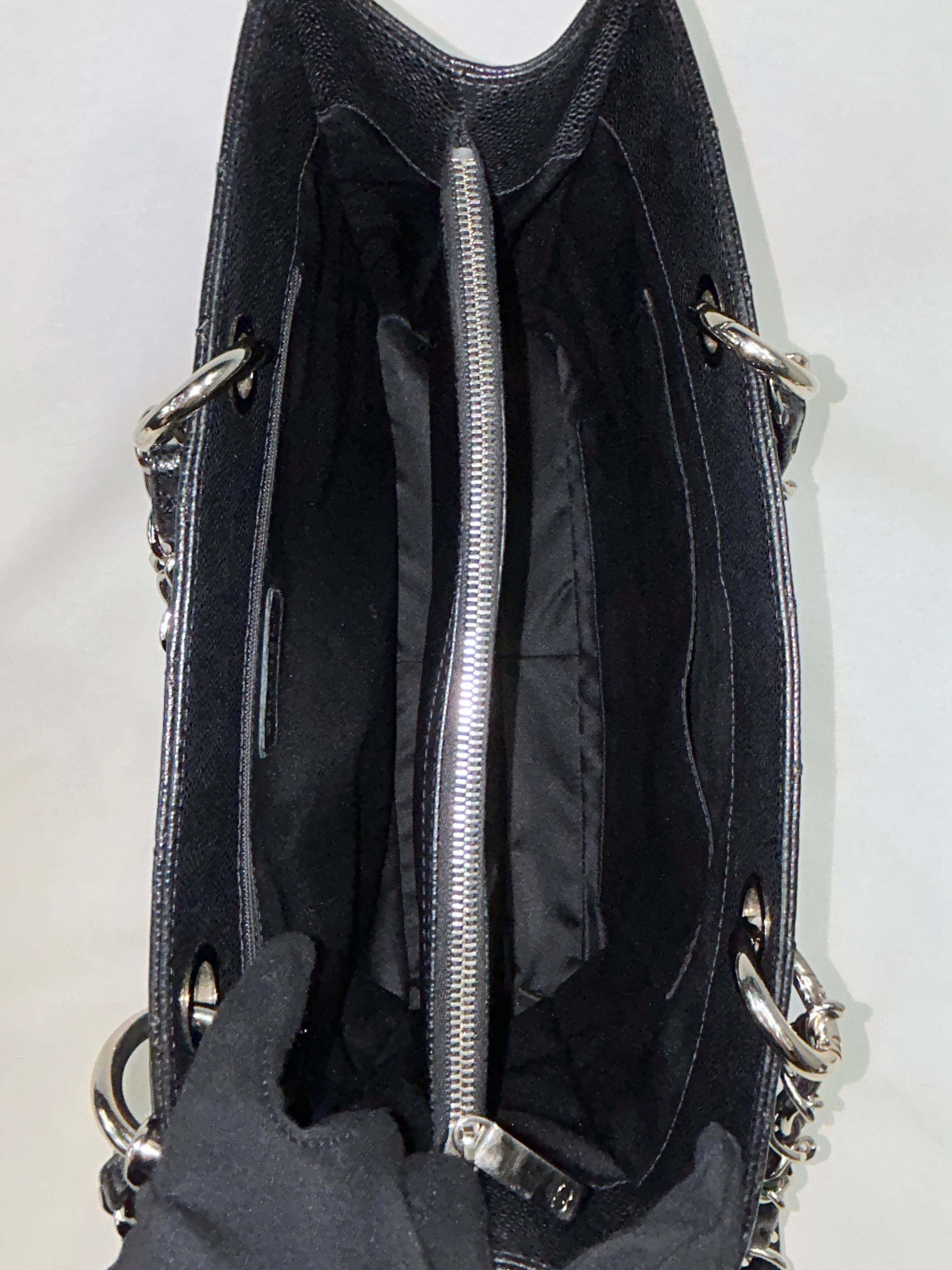 Black Caviar Quilted GST Tote w/SHW