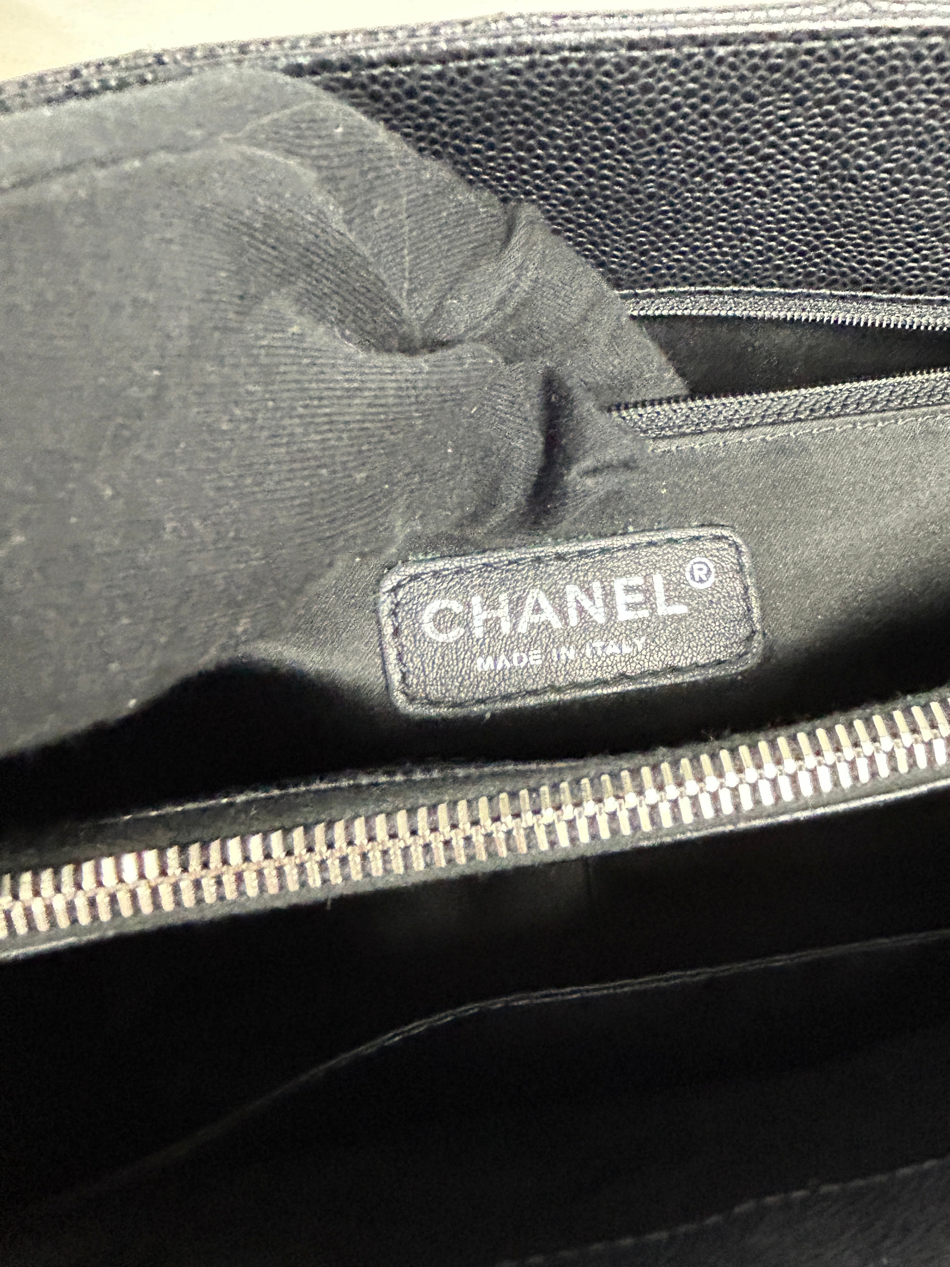 Black Caviar Quilted GST Tote w/SHW