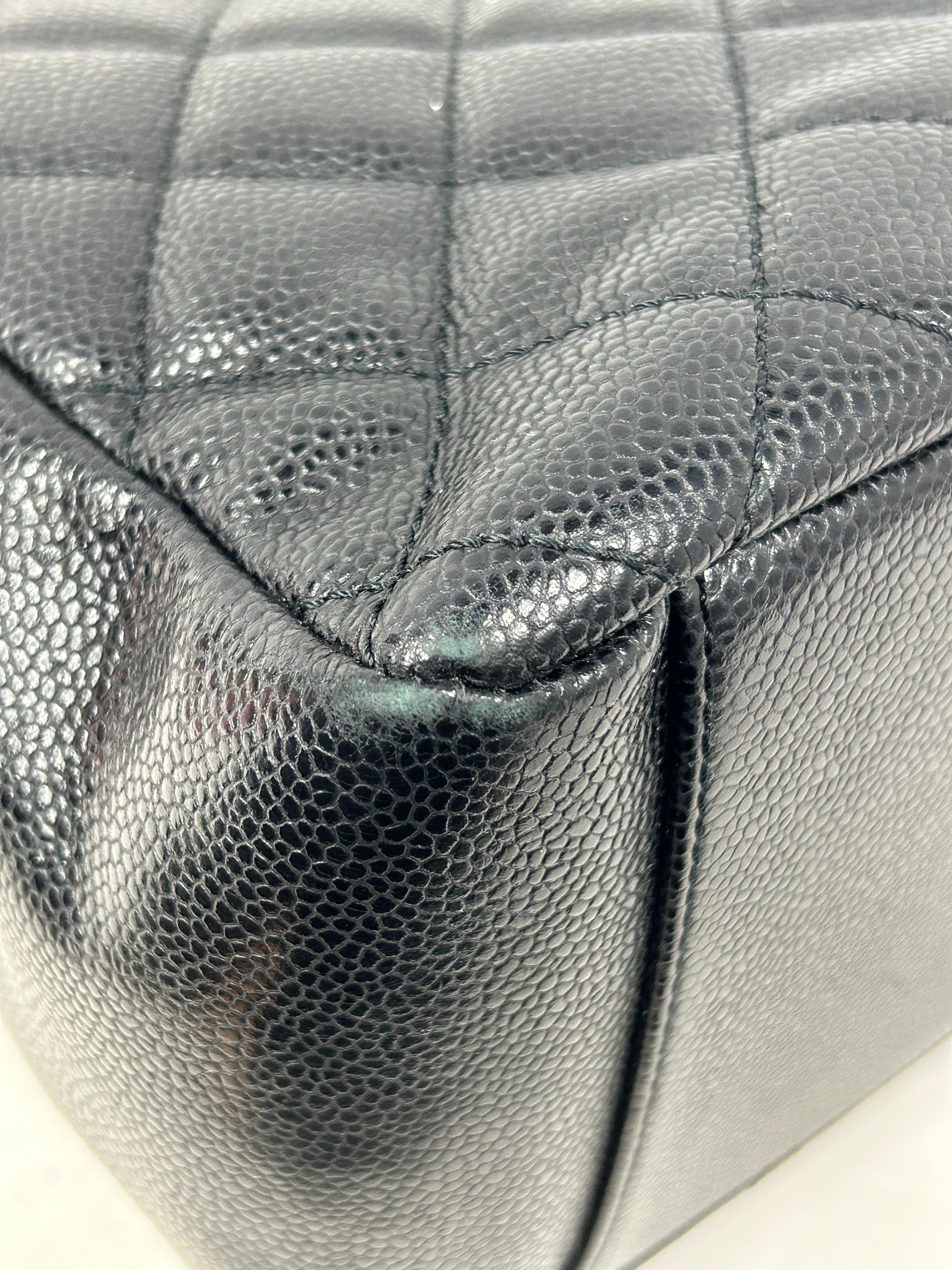 Black Caviar Quilted GST Tote w/SHW
