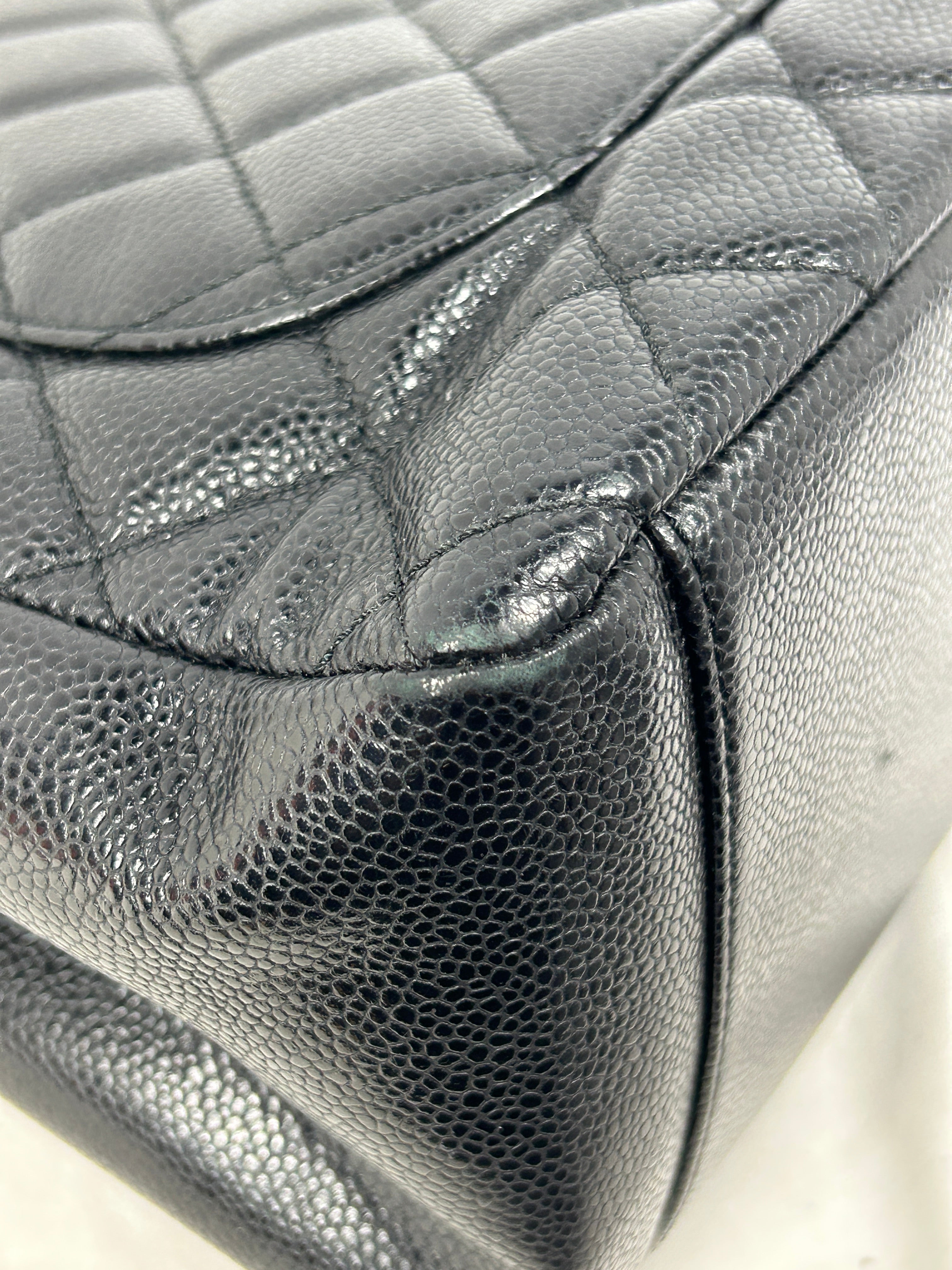 Black Caviar Quilted GST Tote w/SHW