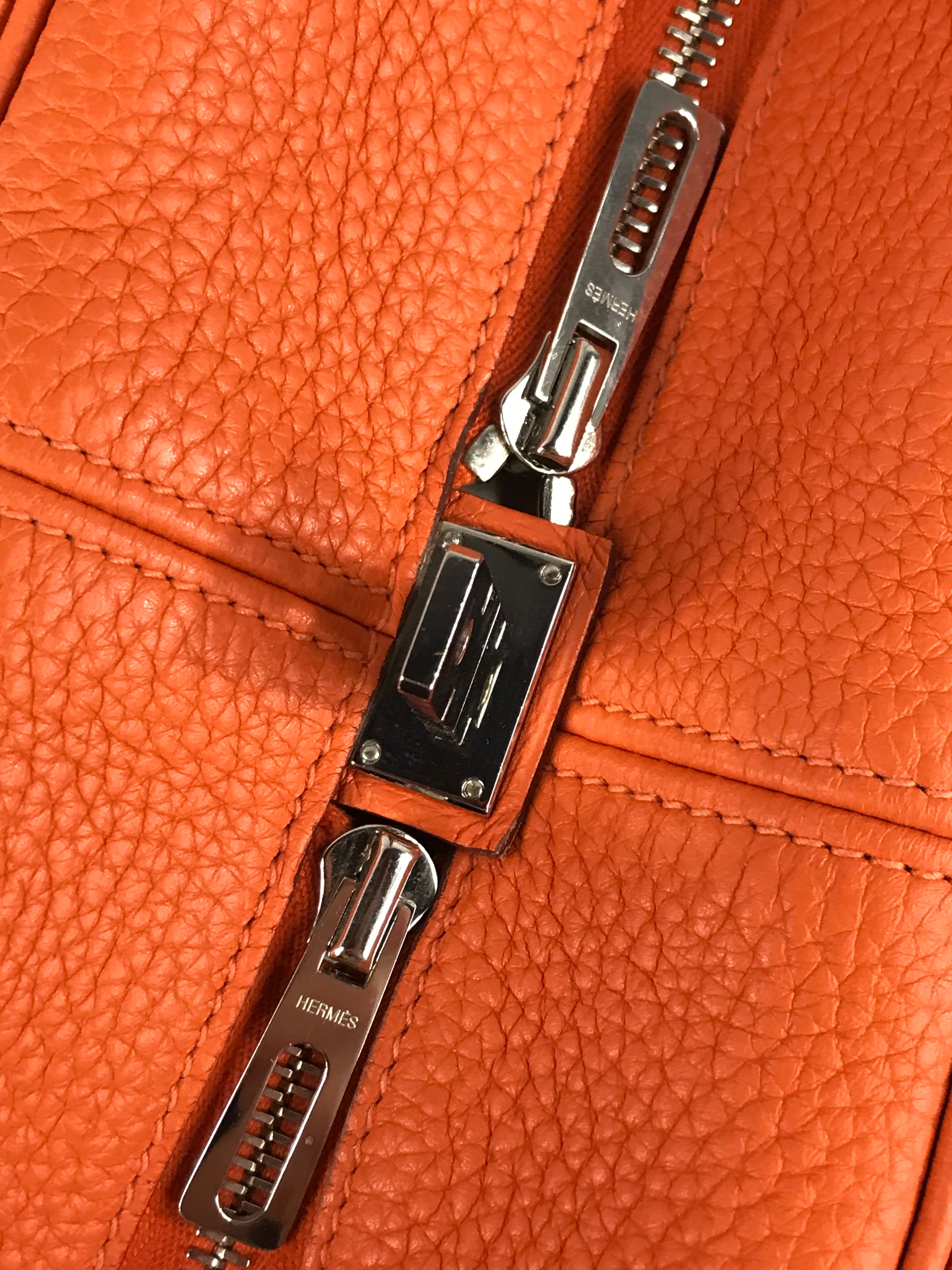 Orange Clemence Victoria Shoulder Bag W/PHW