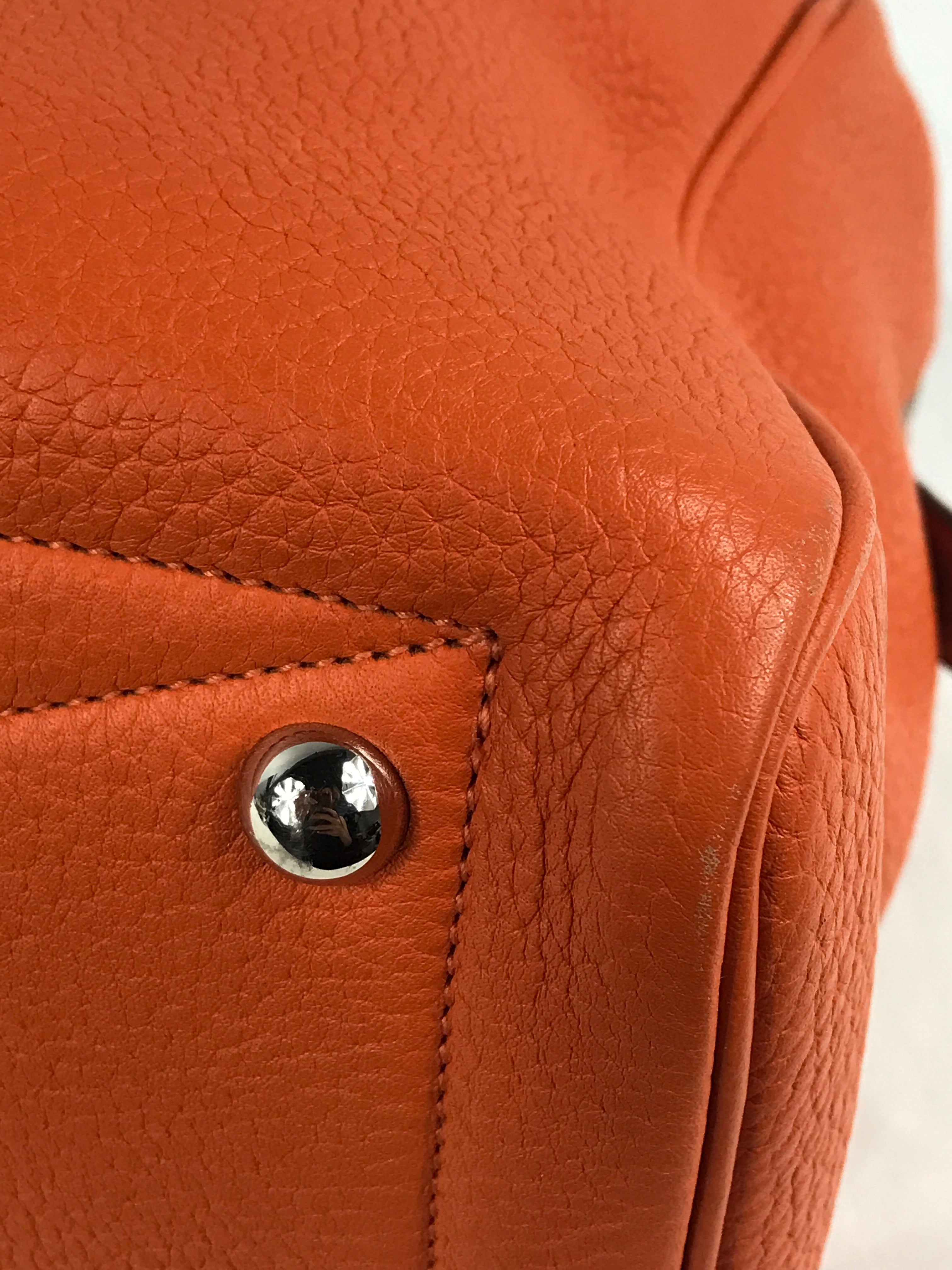 Orange Clemence Victoria Shoulder Bag W/PHW