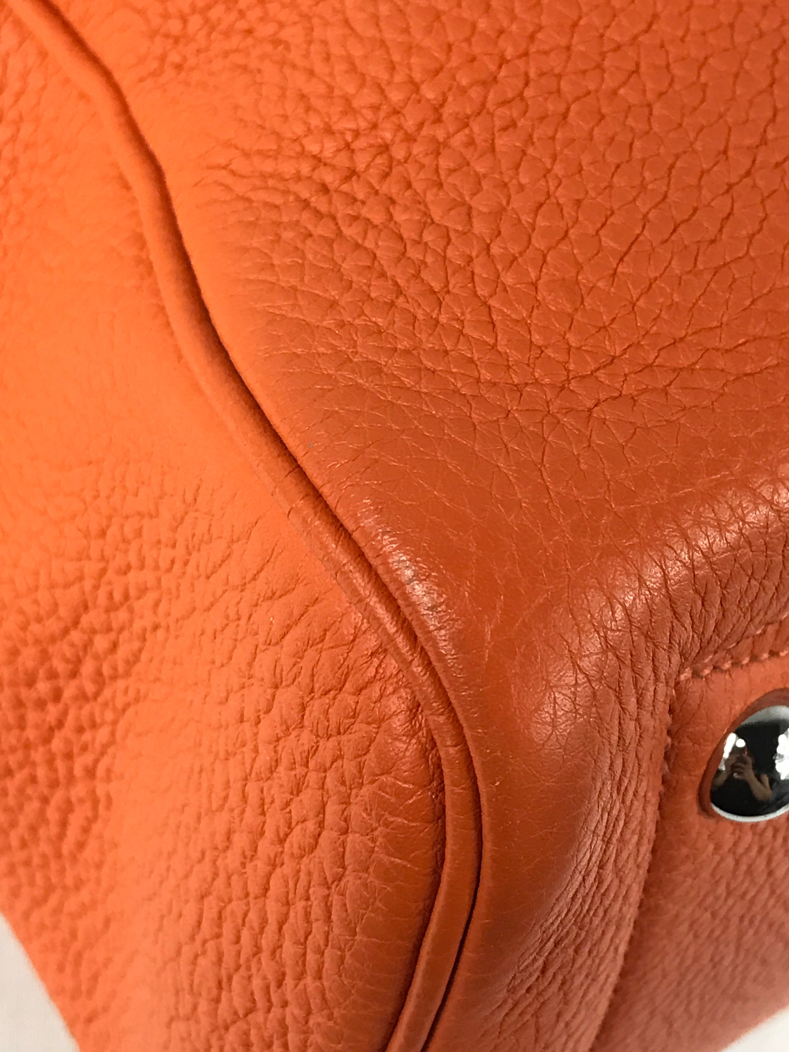Orange Clemence Victoria Shoulder Bag W/PHW