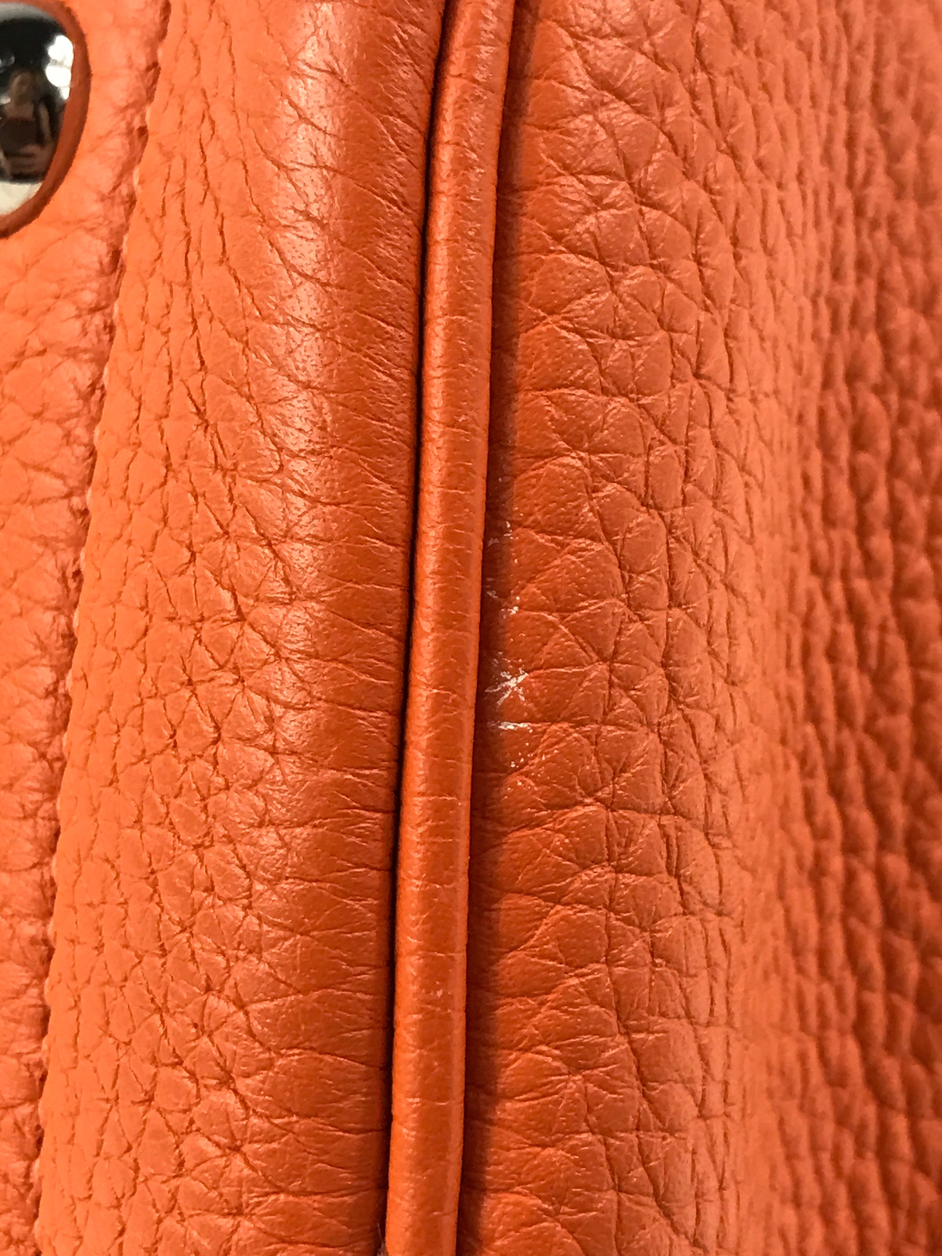 Orange Clemence Victoria Shoulder Bag W/PHW