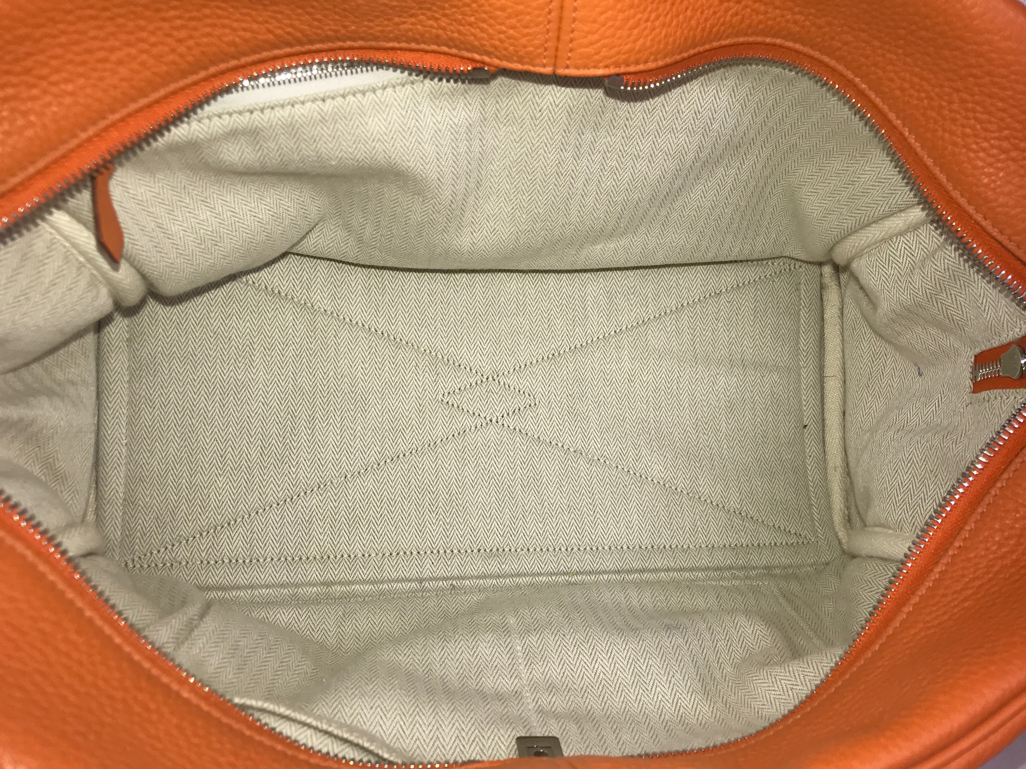 Orange Clemence Victoria Shoulder Bag W/PHW