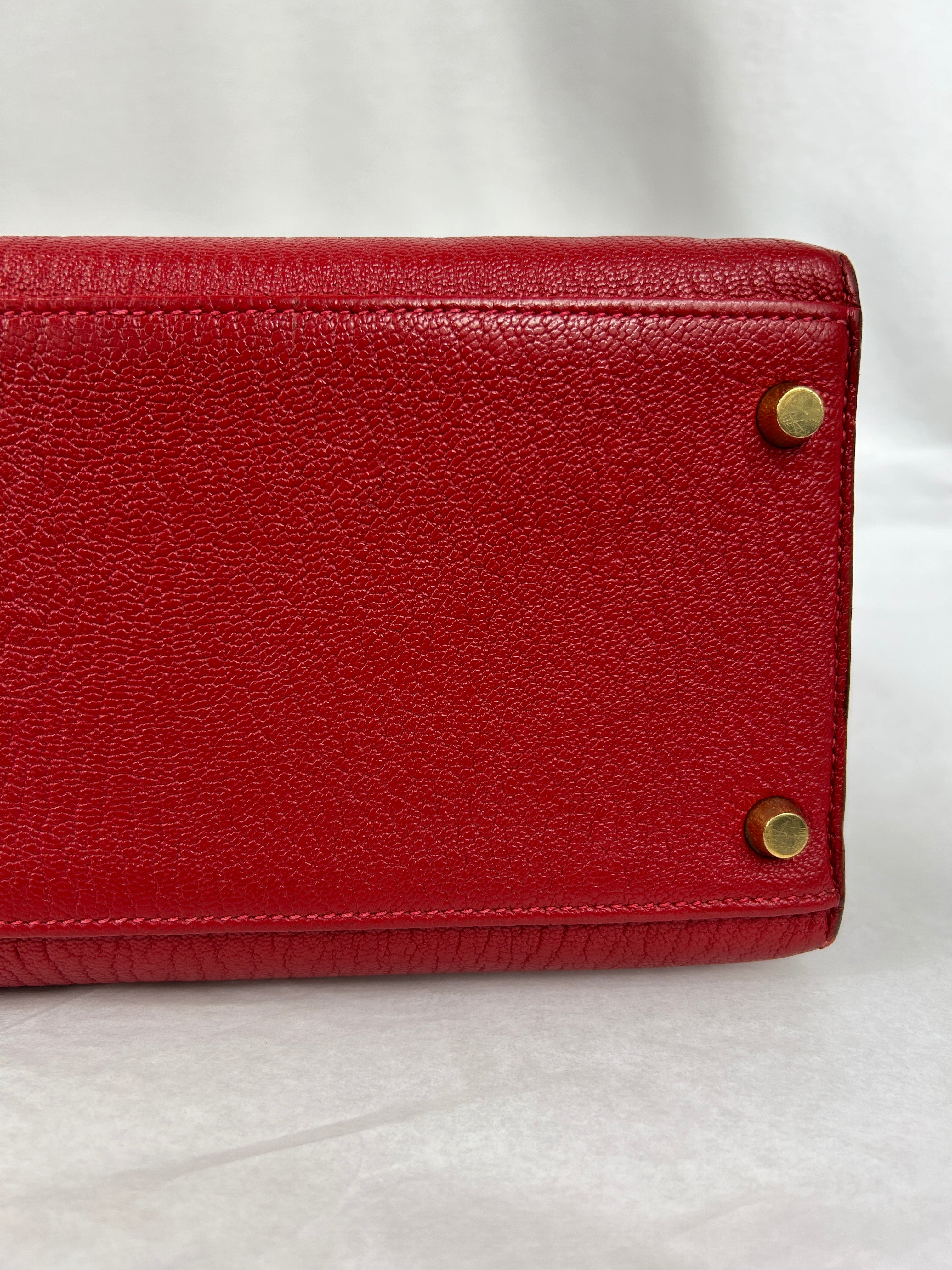 Rouge Vif Chevre Leather Kelly 35 w/GHW