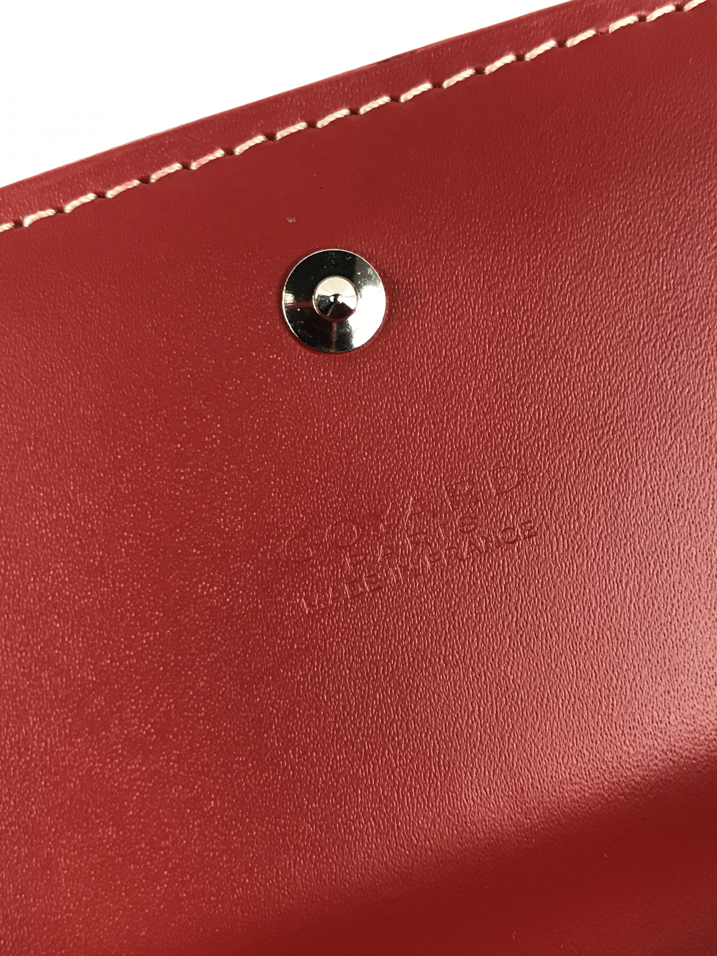 Red Canvas and Red Calfskin Leather Varenne Continental Wallet
