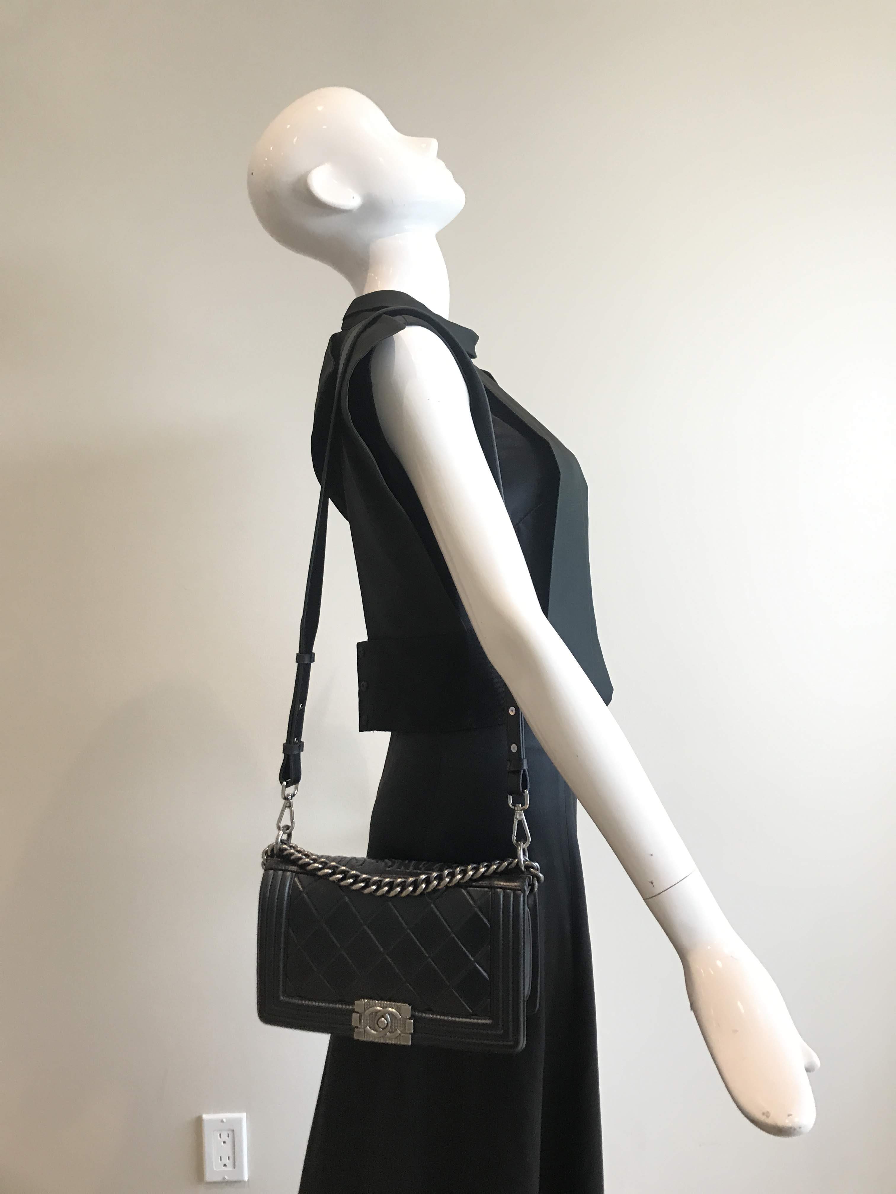 Black Smooth Leather Shoulder/Crossbody Strap