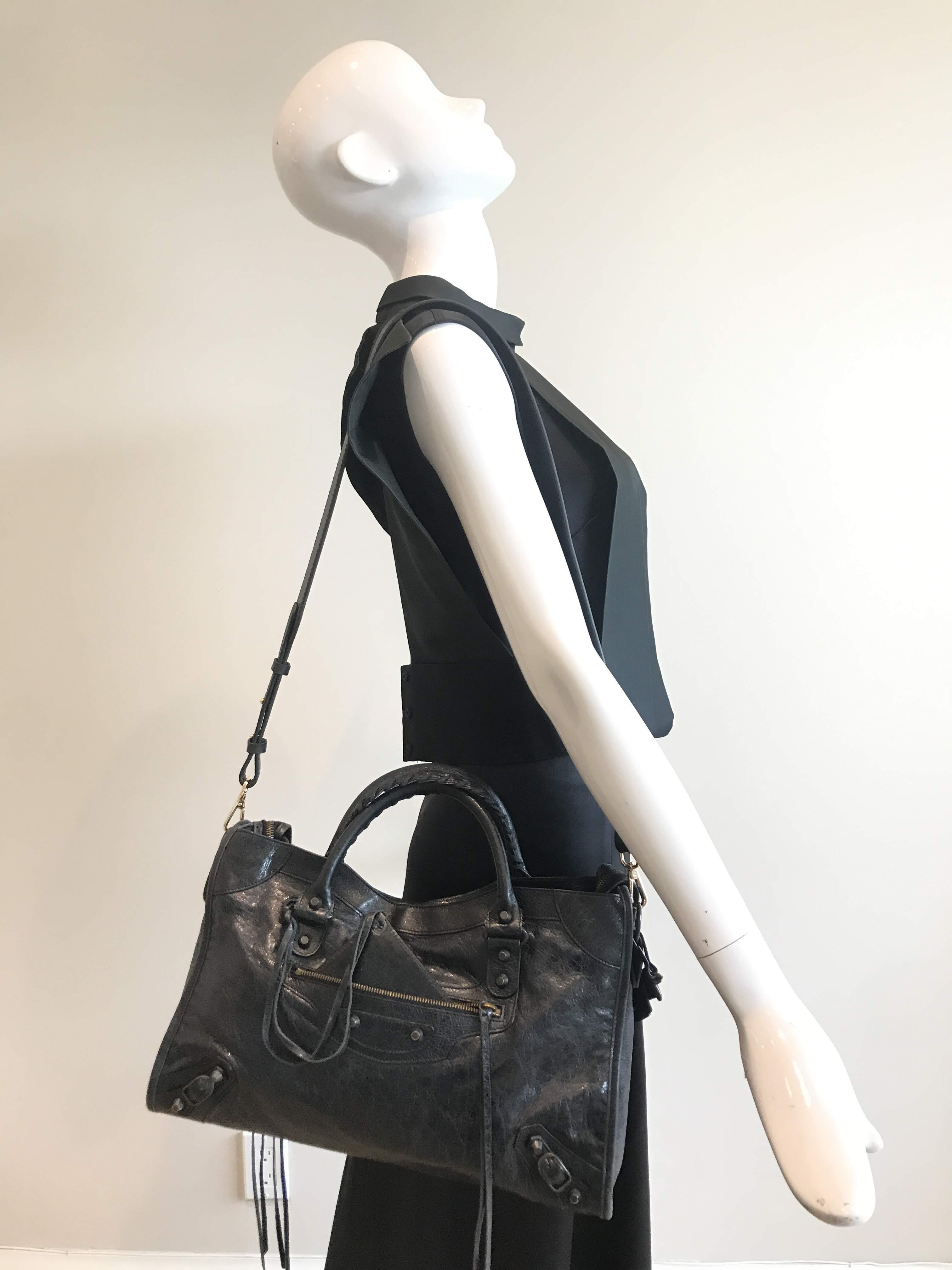 Black Smooth Leather Shoulder/Crossbody Strap