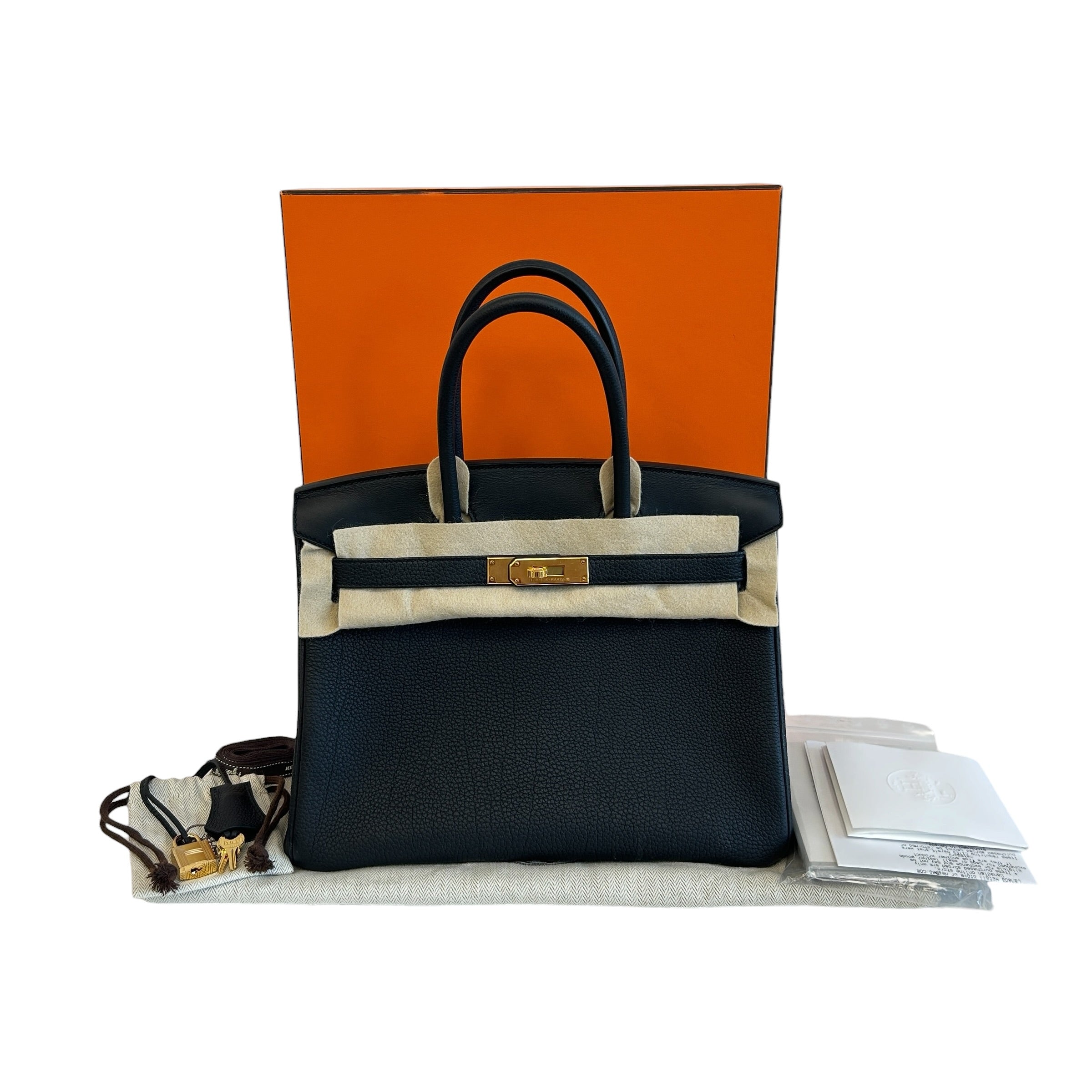 Black Togo 3 in 1 Birkin 30 w/GHW