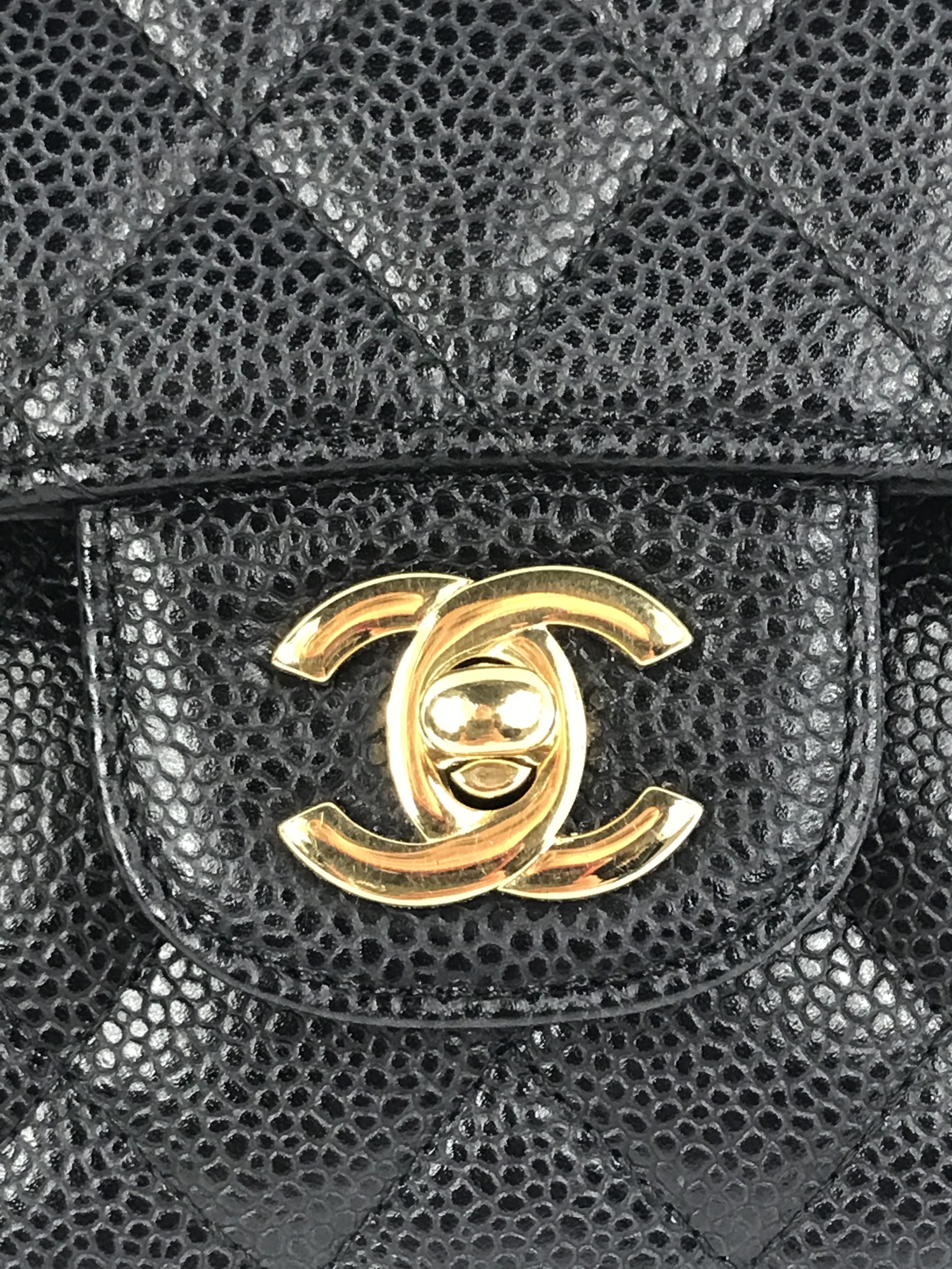 Black Caviar Quilted Small Classic Flap Bag W/GHW