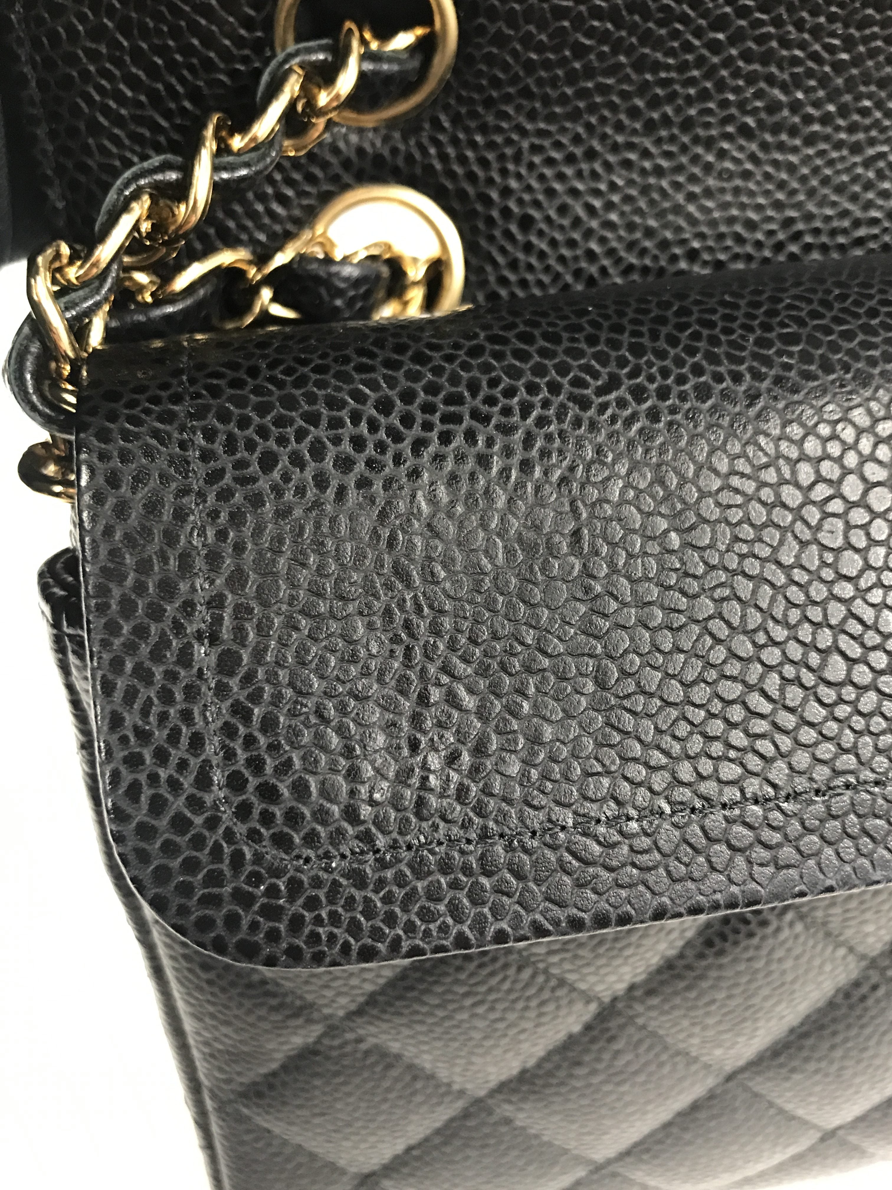 Black Caviar Quilted Small Classic Flap Bag W/GHW