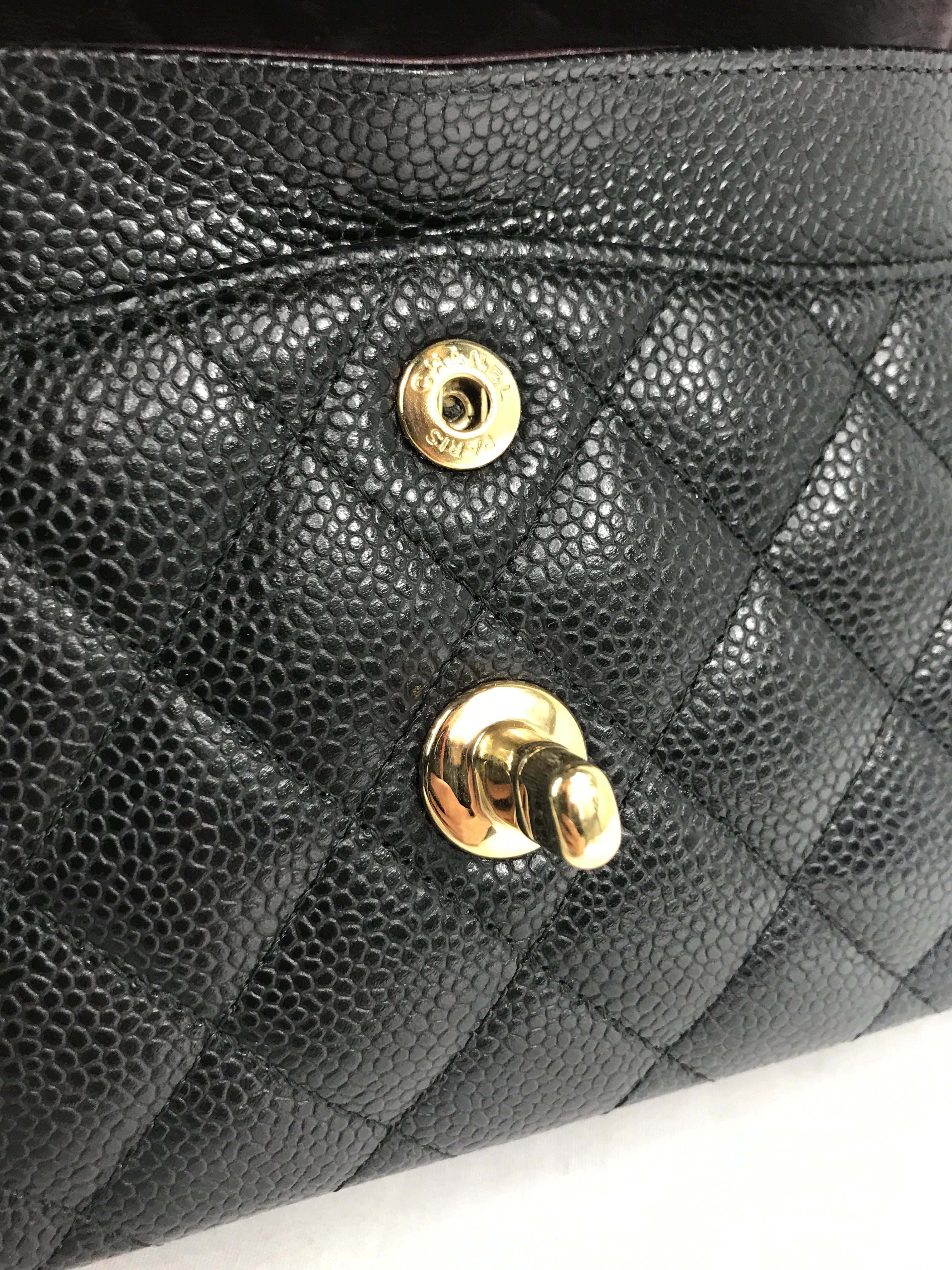 Black Caviar Quilted Small Classic Flap Bag W/GHW