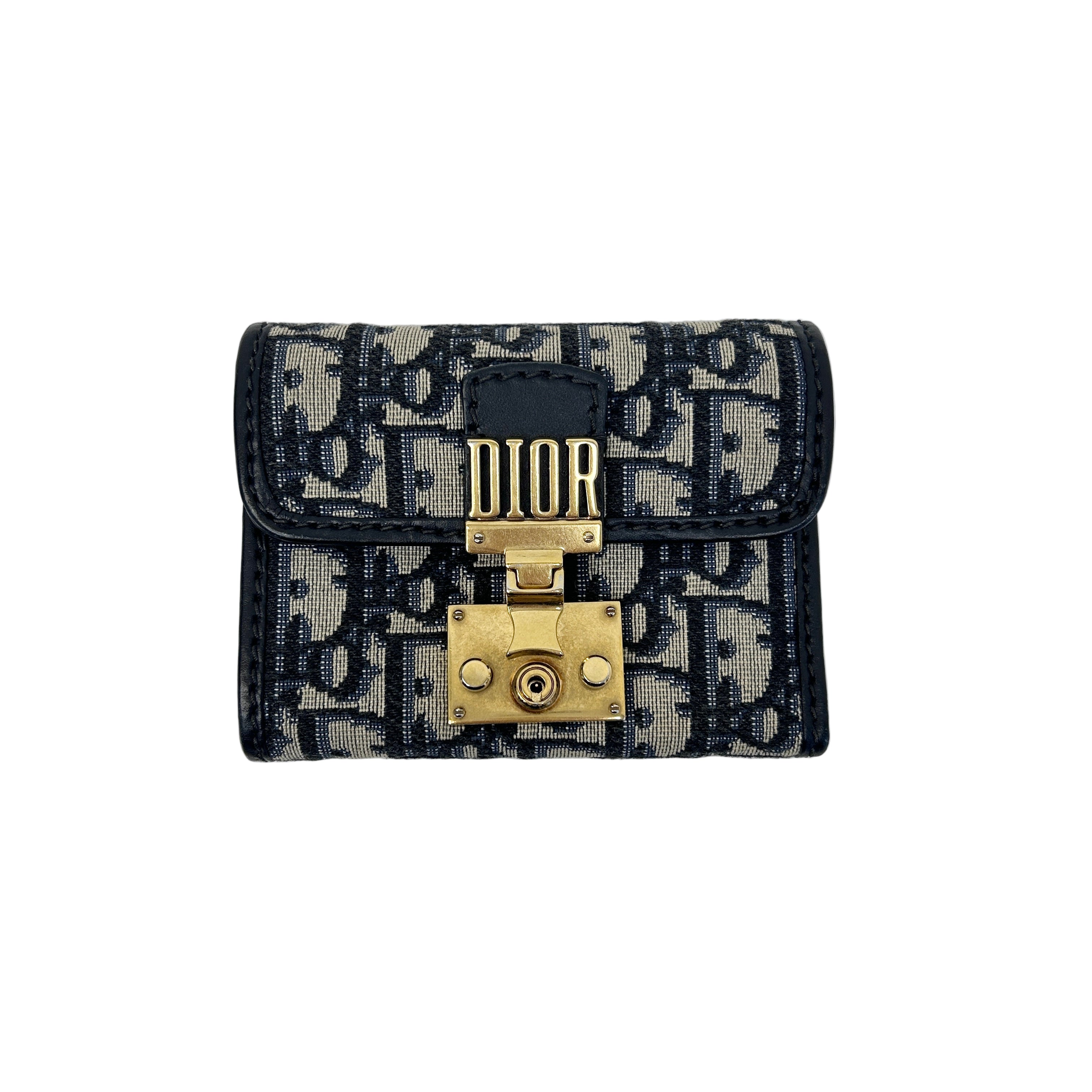 Blue Oblique DiorAddict Wallet
