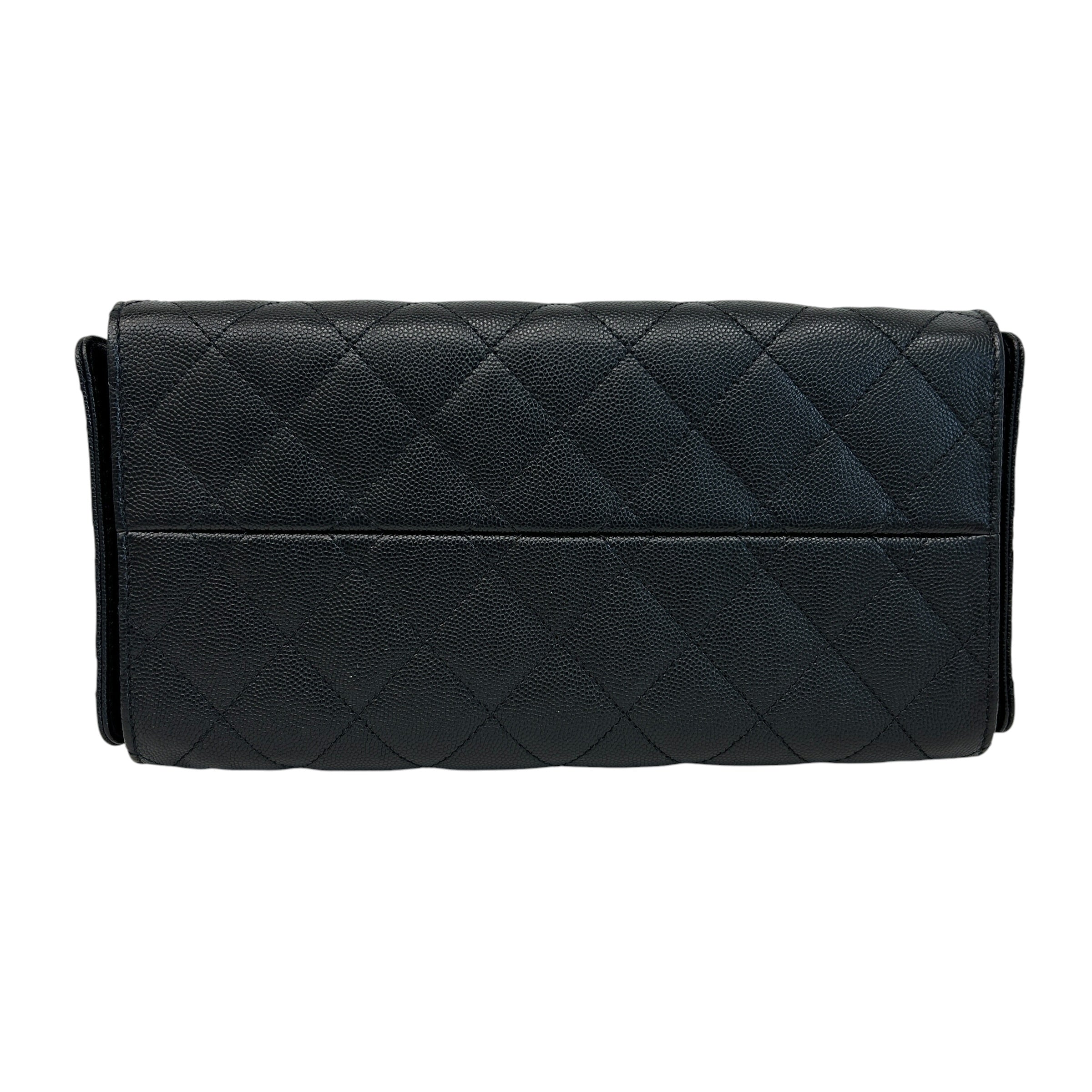 Black Quilted Caviar Leather Small 25 Bag w/GHW