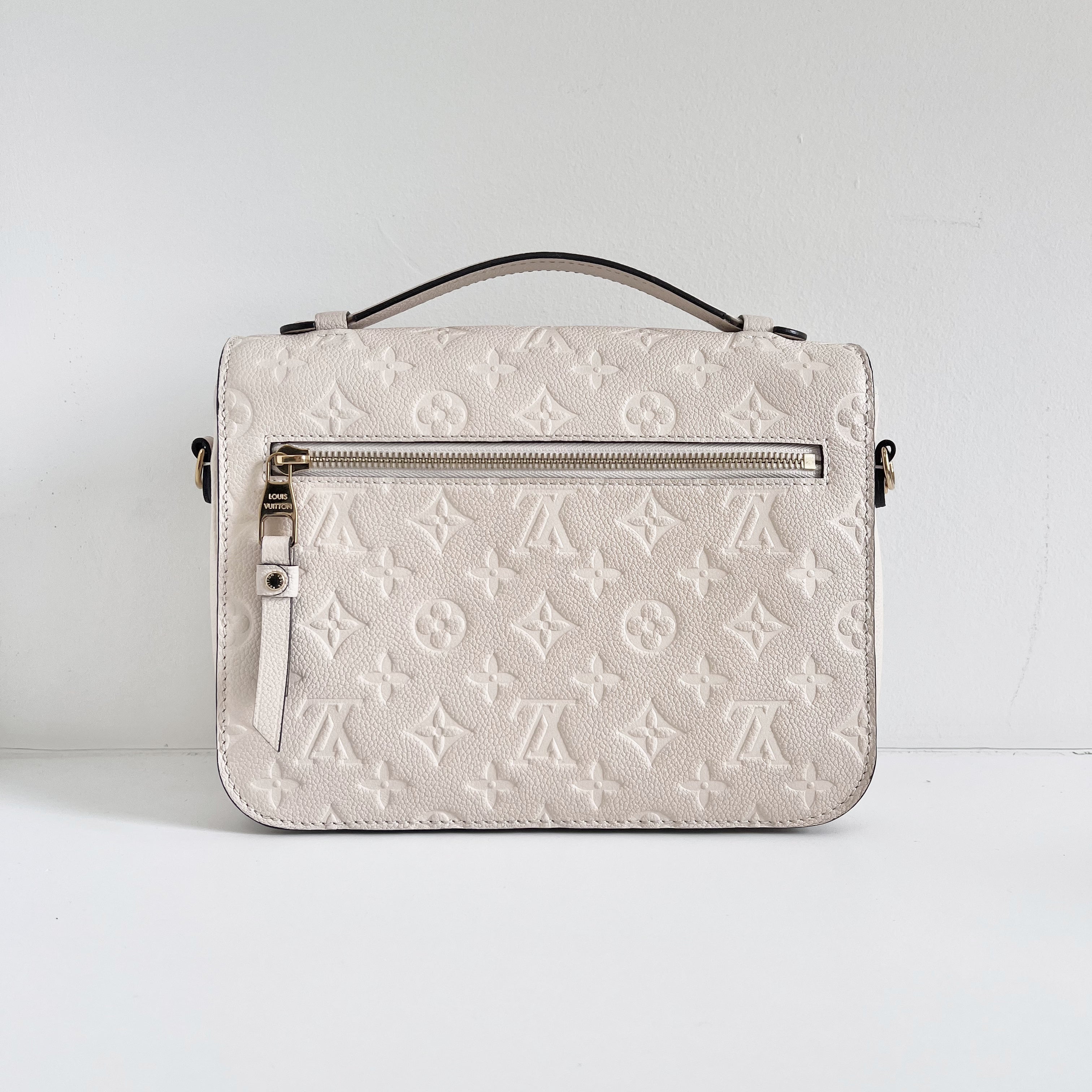 Crème Monogram Empreinte Leather Pochette Metis w/GHW