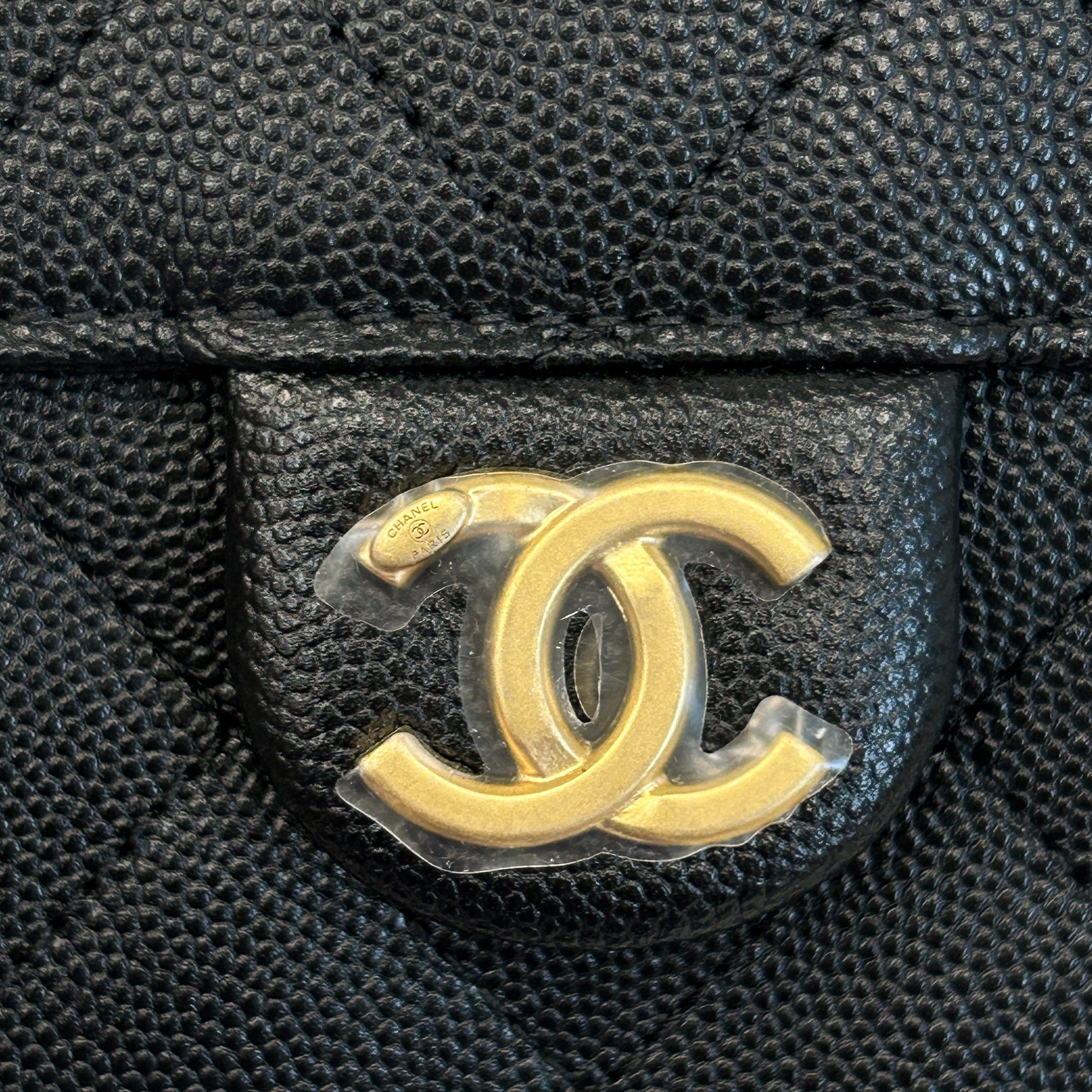 Black Quilted Caviar Leather Small 25 Bag w/GHW
