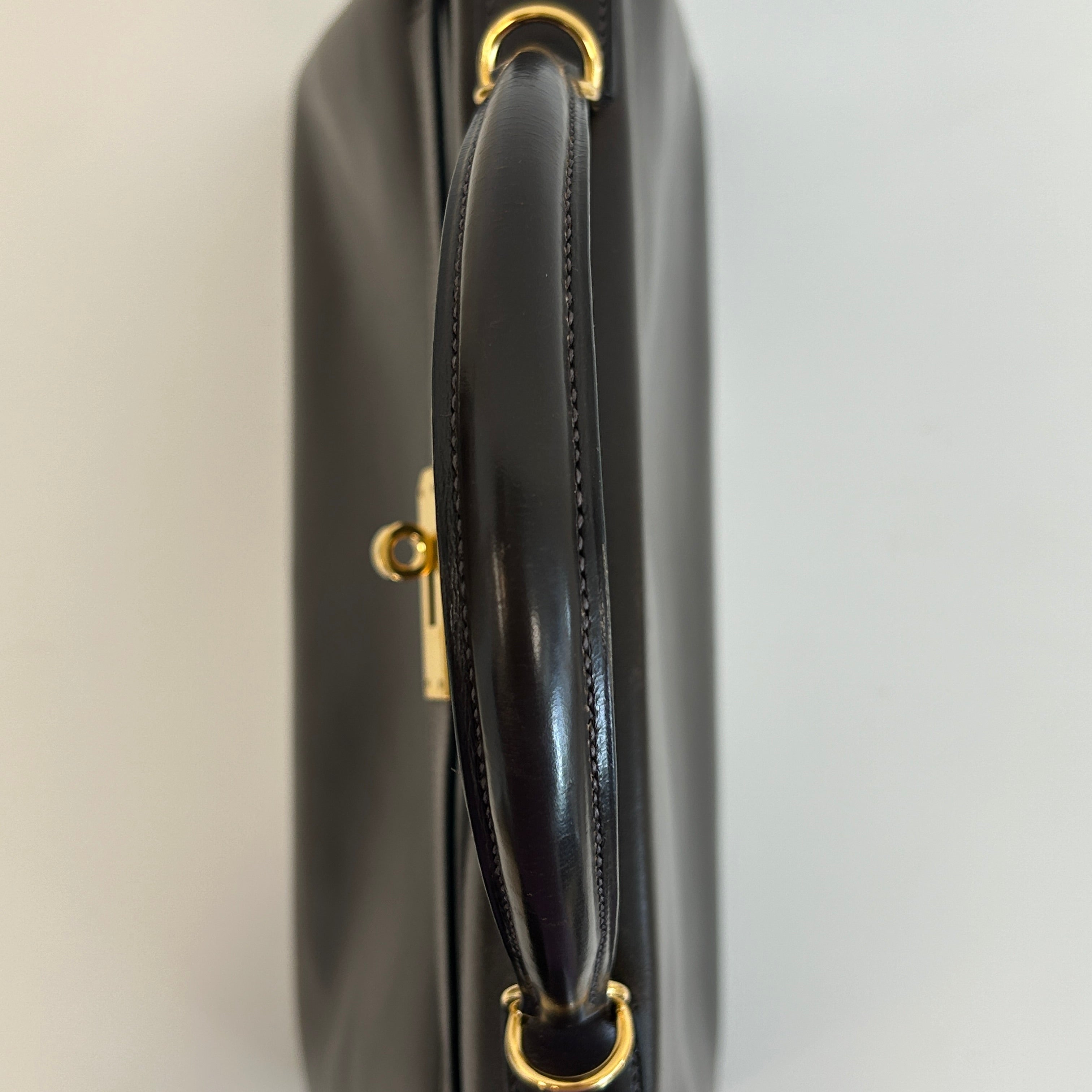 Vintage Kelly 32 Box Calf Leather Retourné w/LGHW