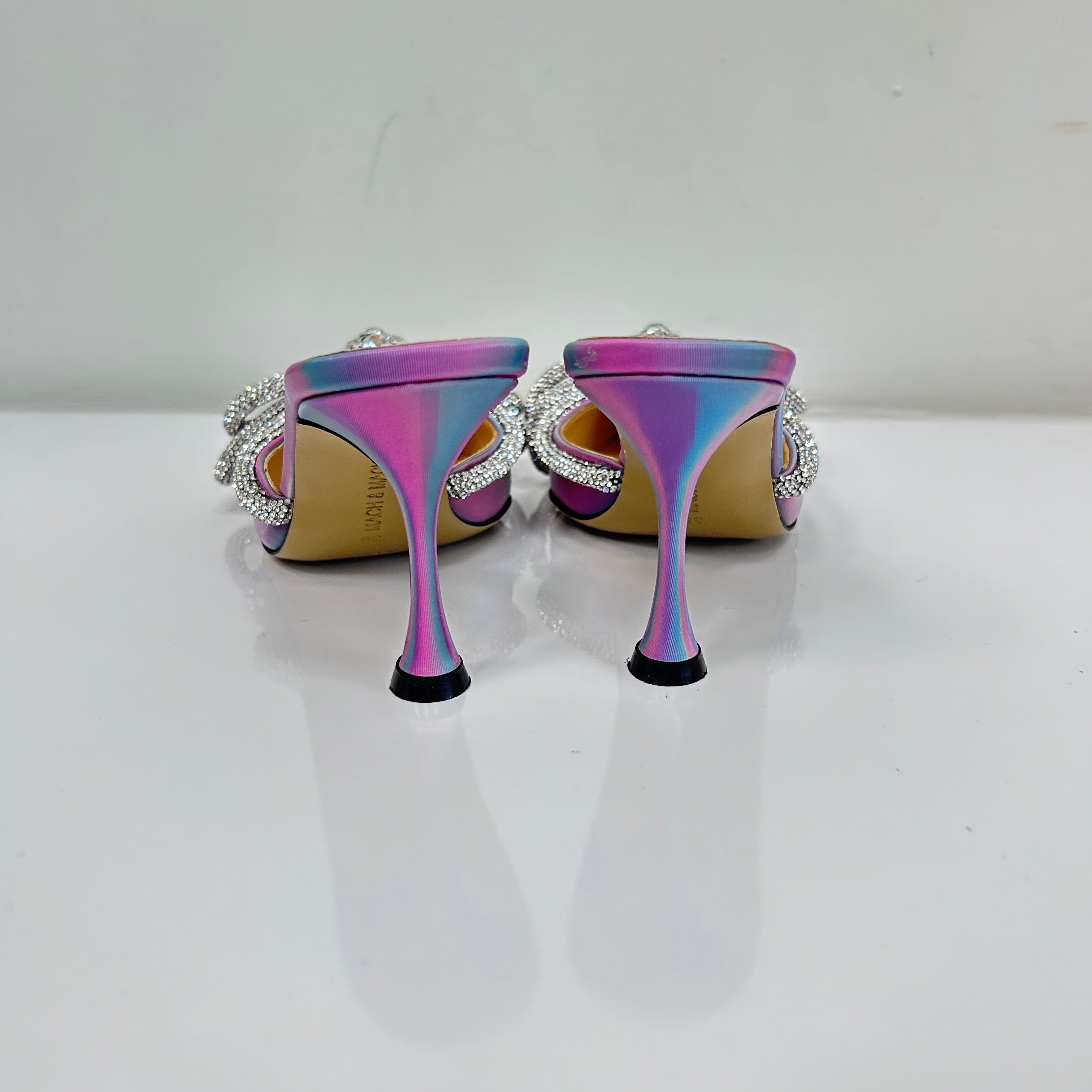 LED Pink Double Bow Mules 85MM