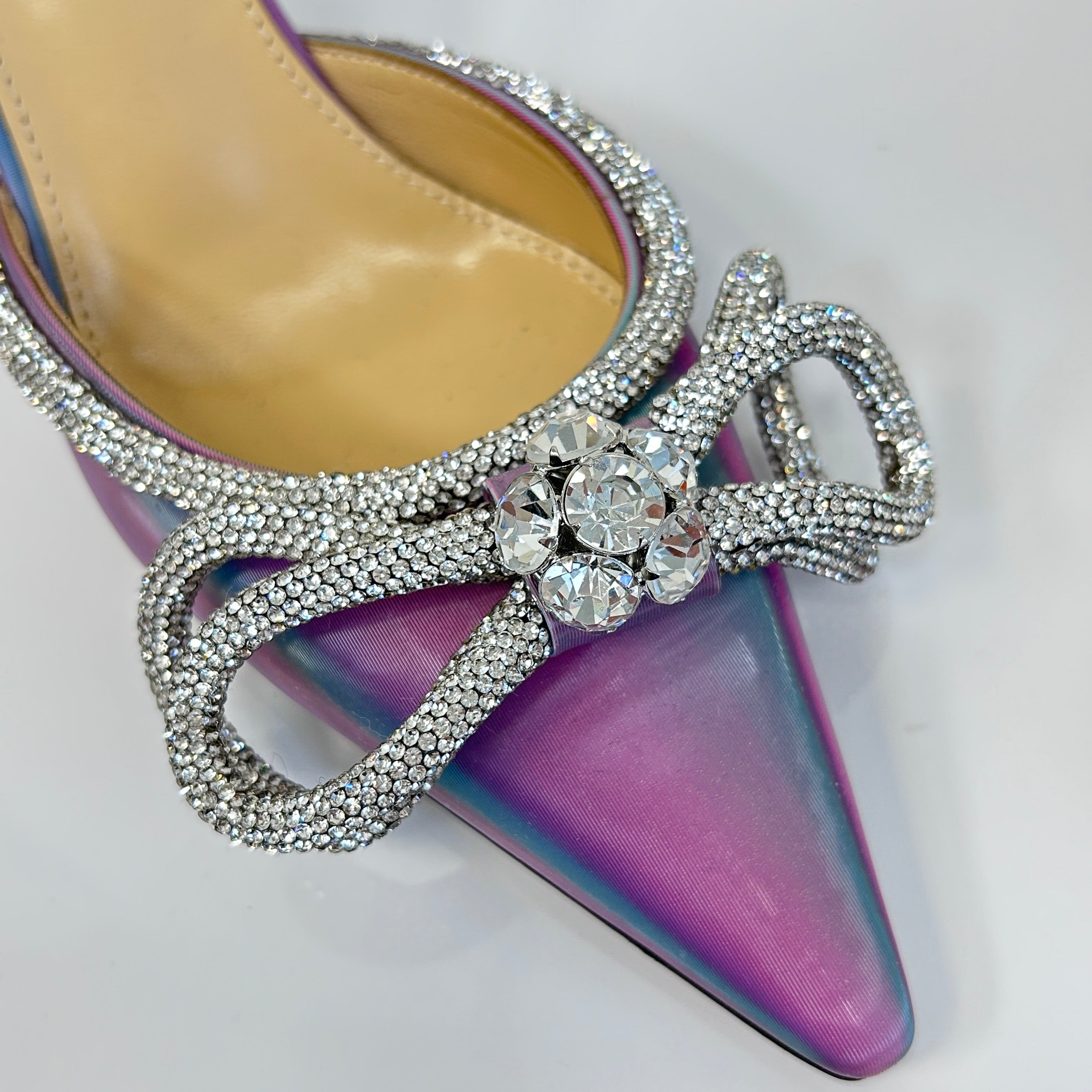 LED Pink Double Bow Mules 85MM