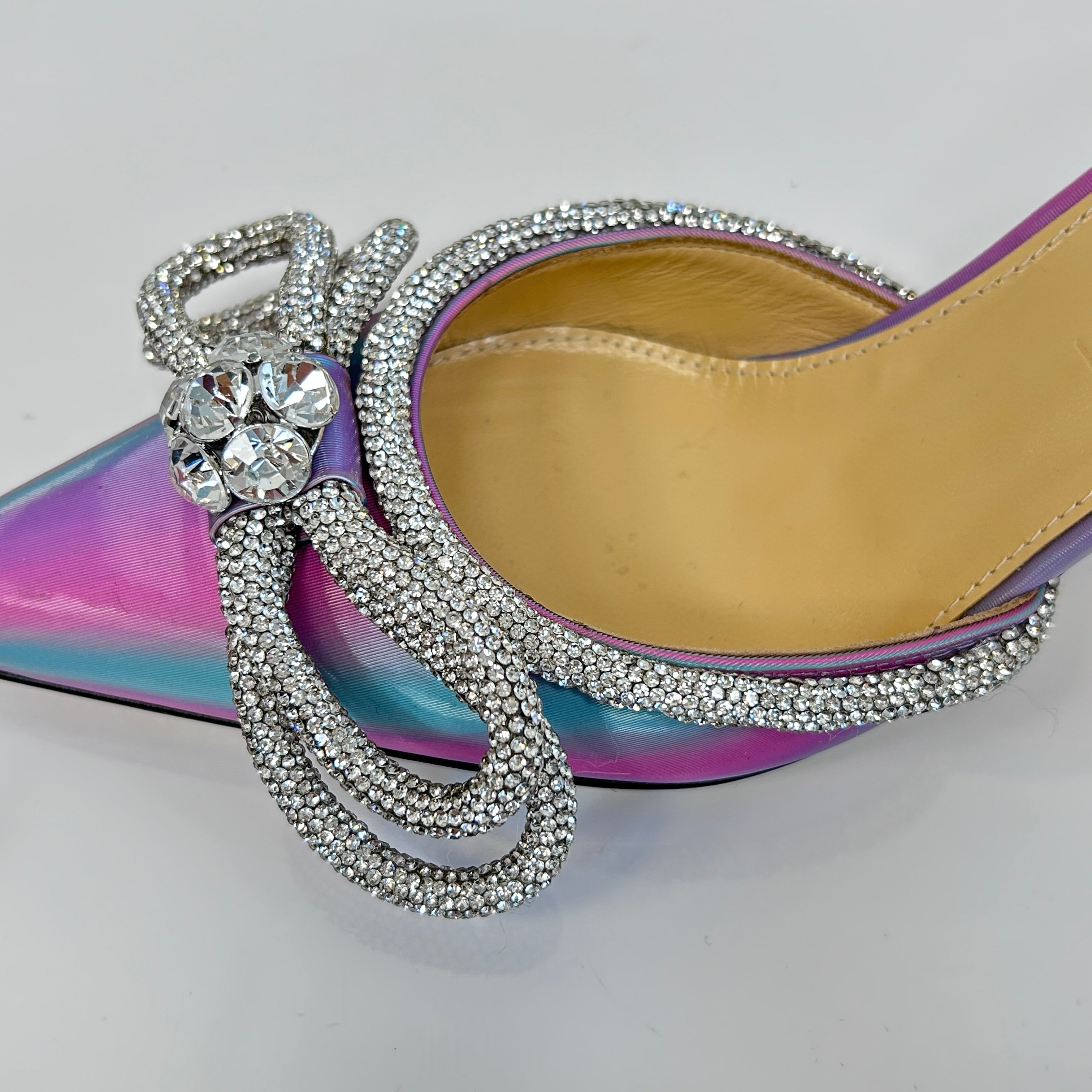 LED Pink Double Bow Mules 85MM