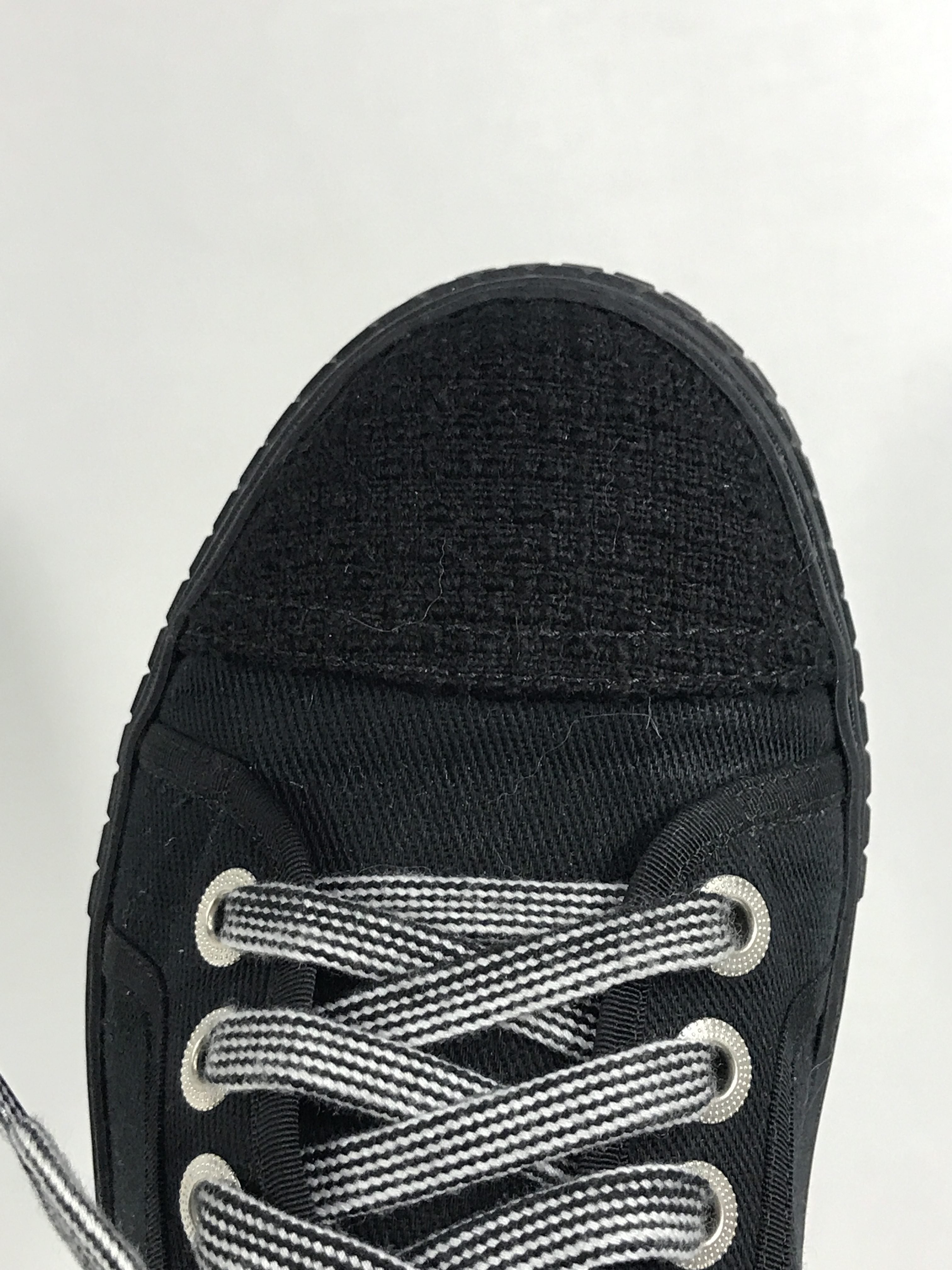 Black Tweed/Cotton Low Sneaker