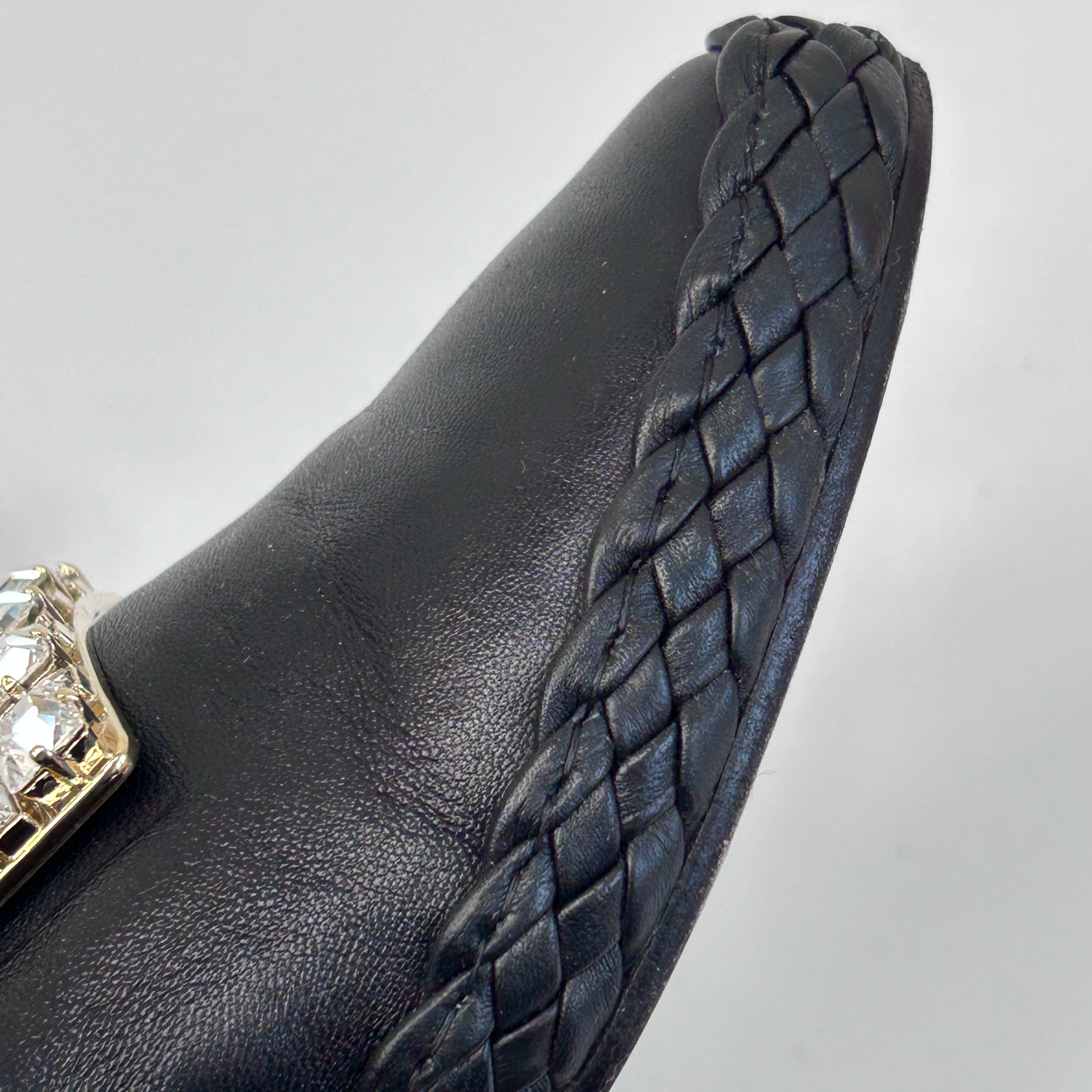 Black Rv Lounge Strass Buckle Mules