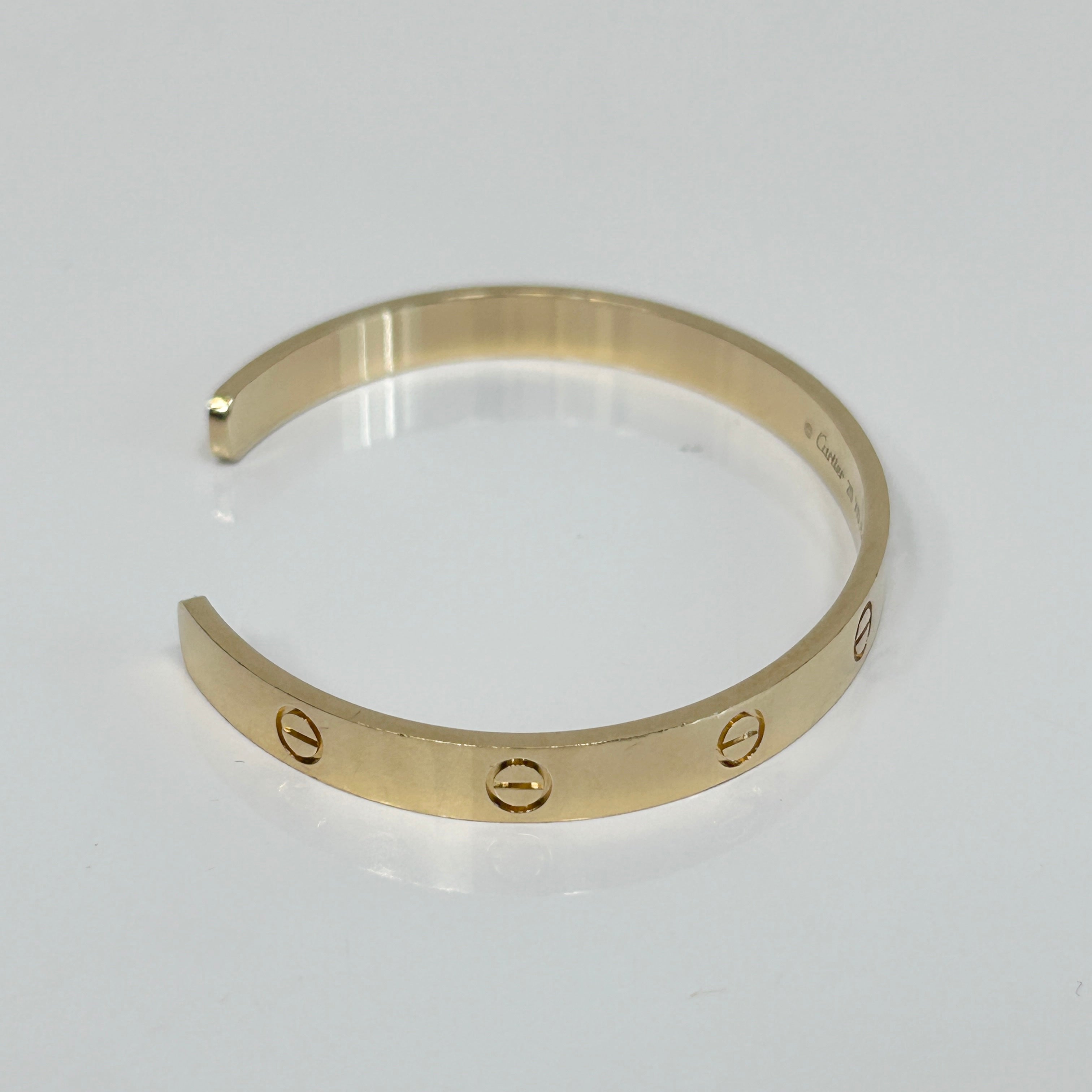 18k Yellow Gold Love Cuff Bracelet