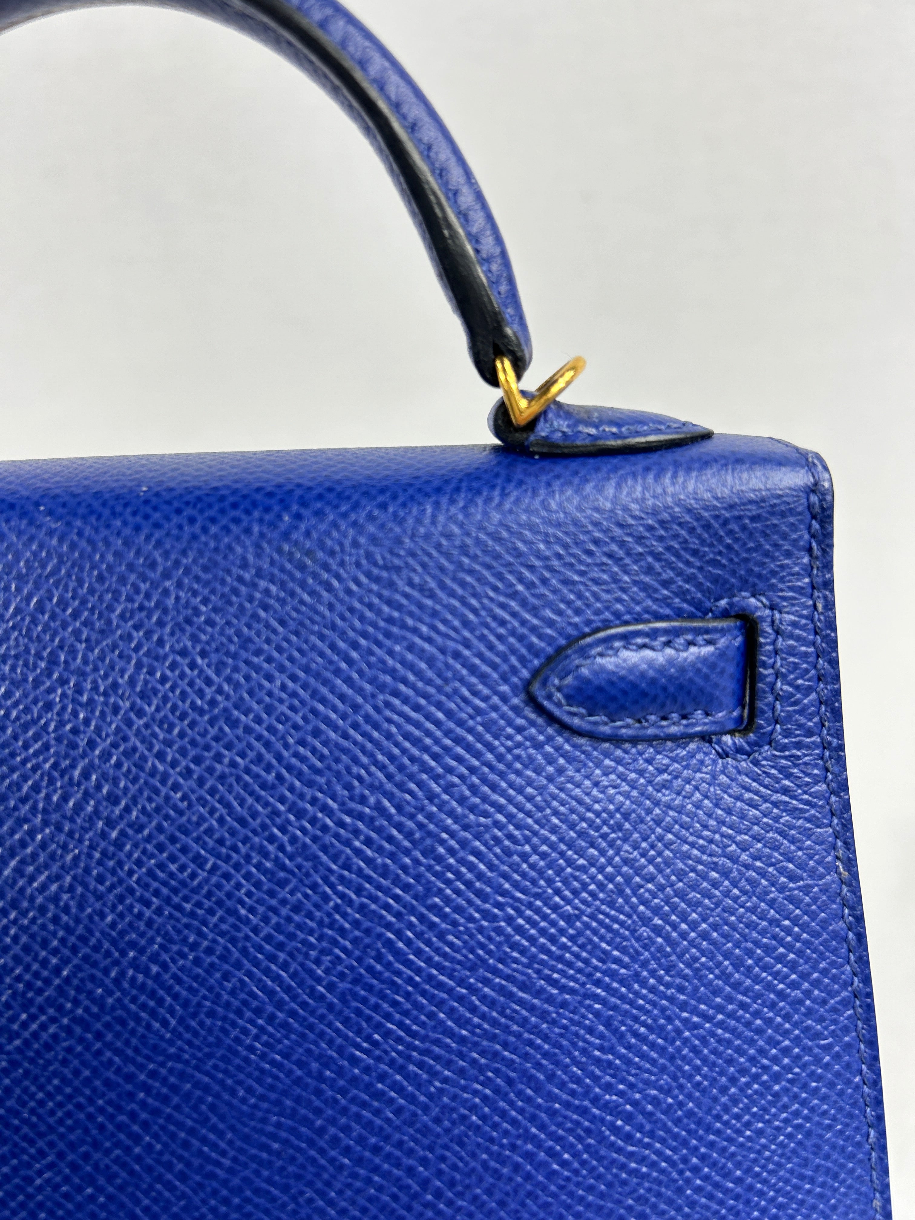 Blue Electric Epsom Kelly Mini w/GHW