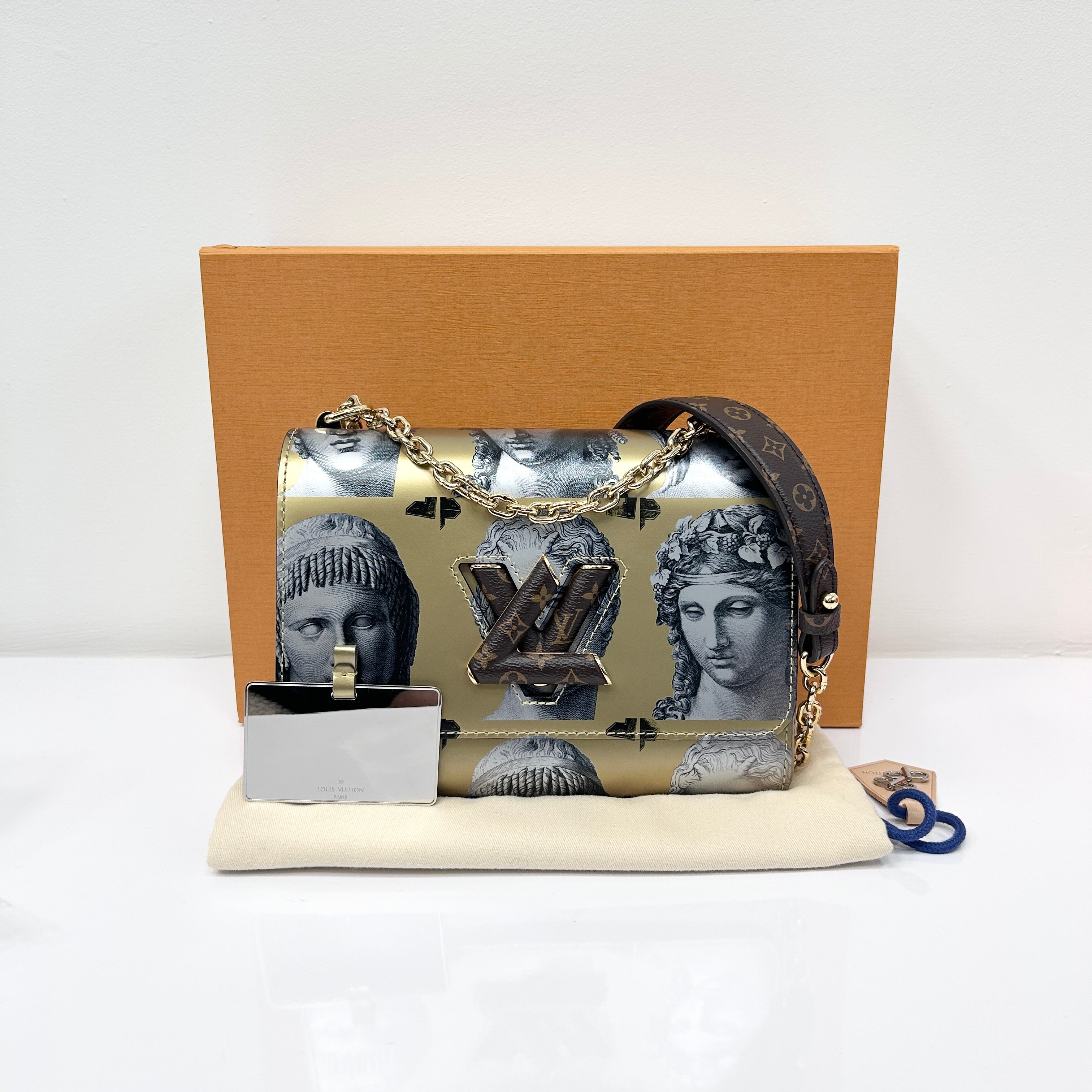 2021 Special Collection Faded Portrait Twist MM Bag w/GHW