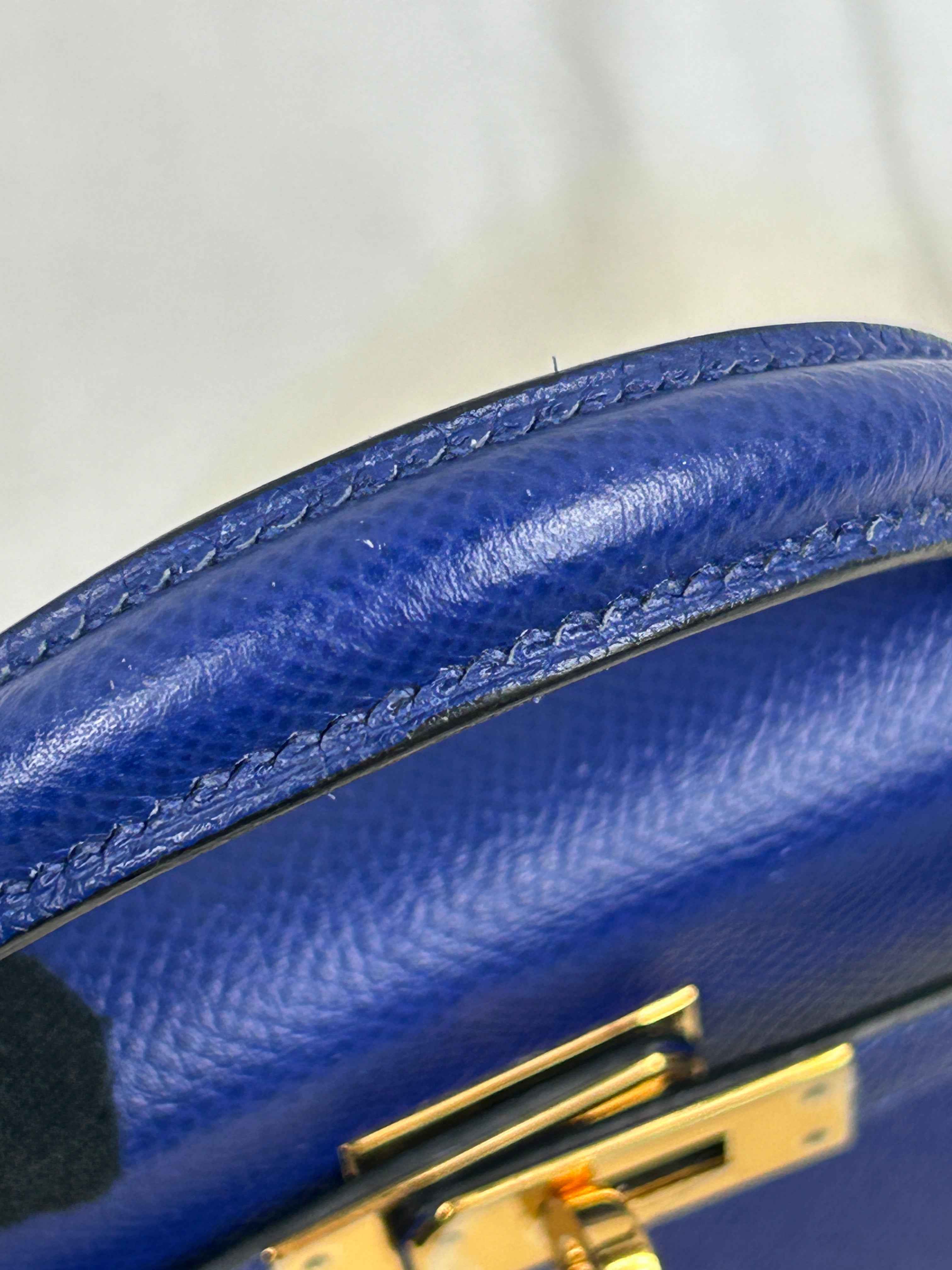 Blue Electric Epsom Kelly Mini w/GHW
