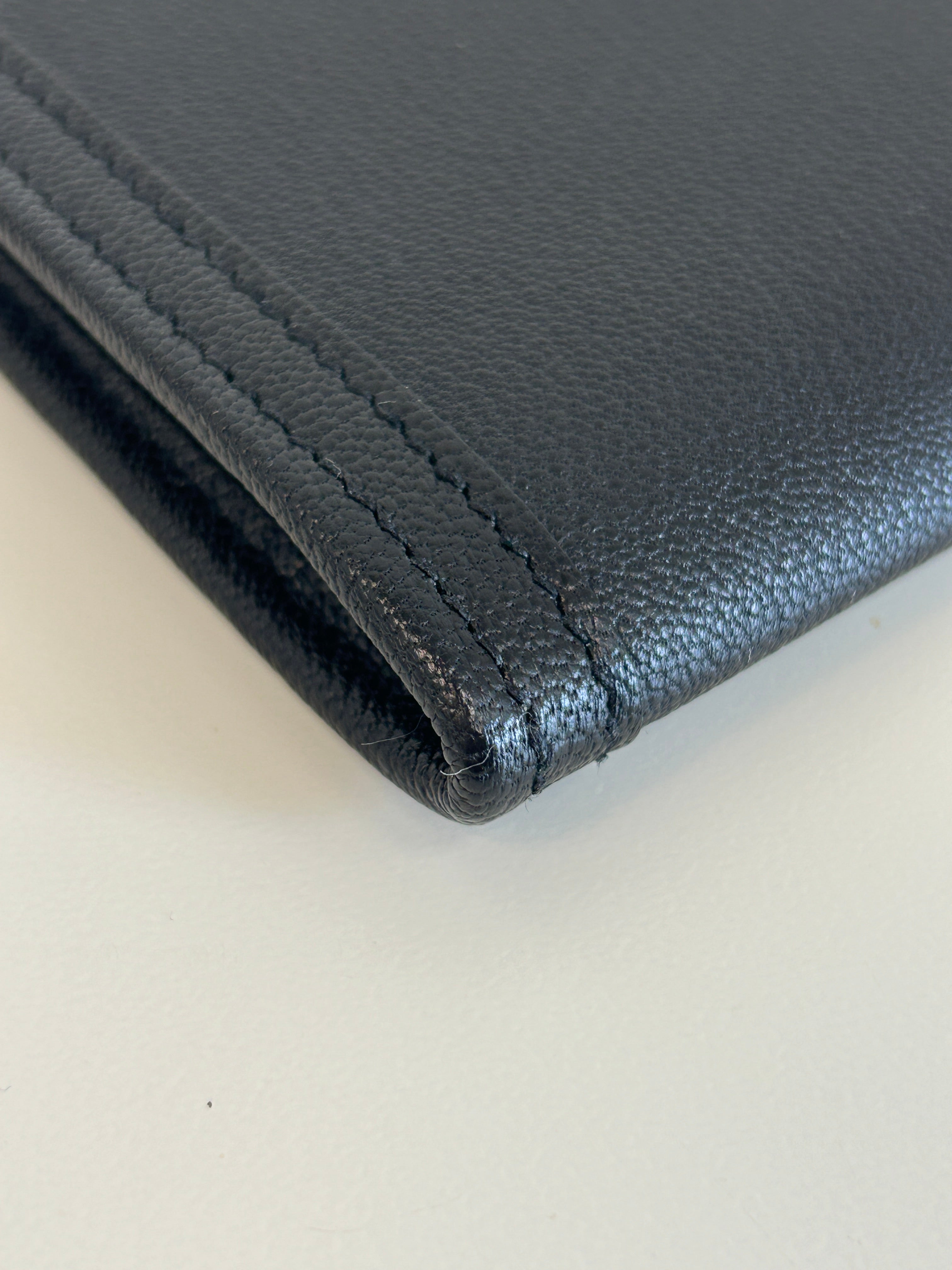 Black Clemence Leather Jige 29 Clutch Bag
