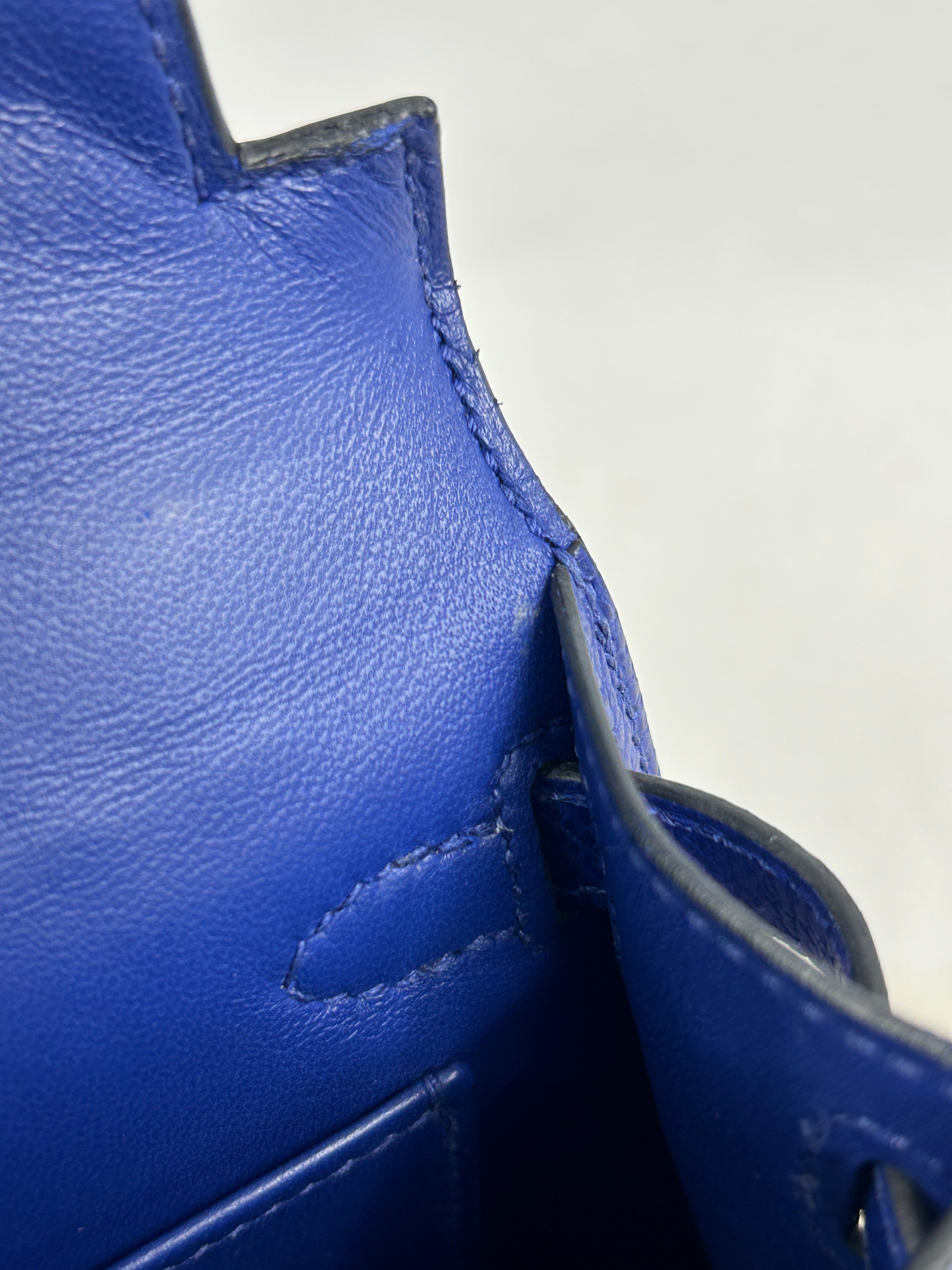 Blue Electric Epsom Kelly Mini w/GHW