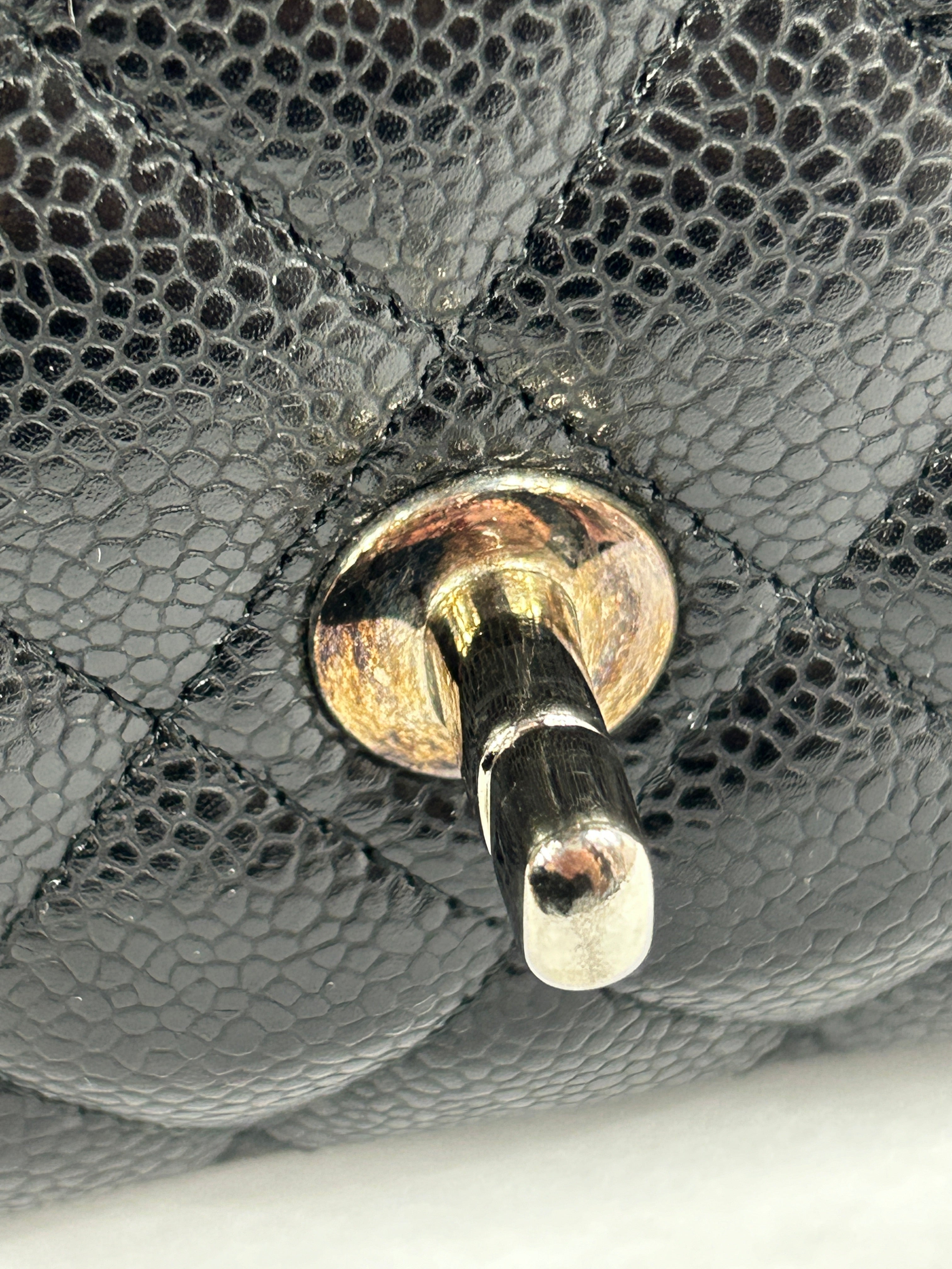 Black Quilted Caviar Double Classic Medium Flap Bag w/SHW- PENDING