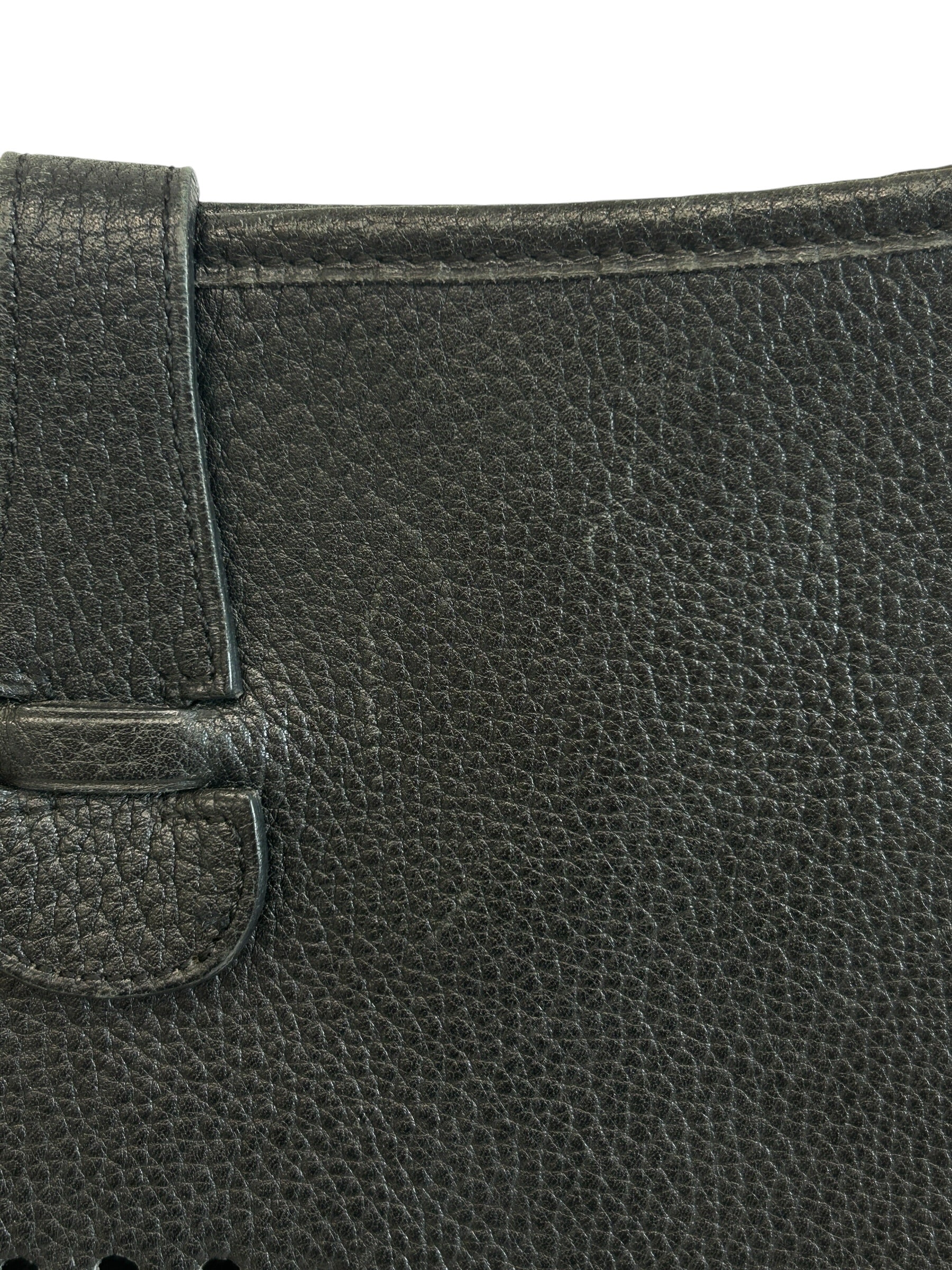 Hermes Black Leather Evelyne III PM 29 w/GHW