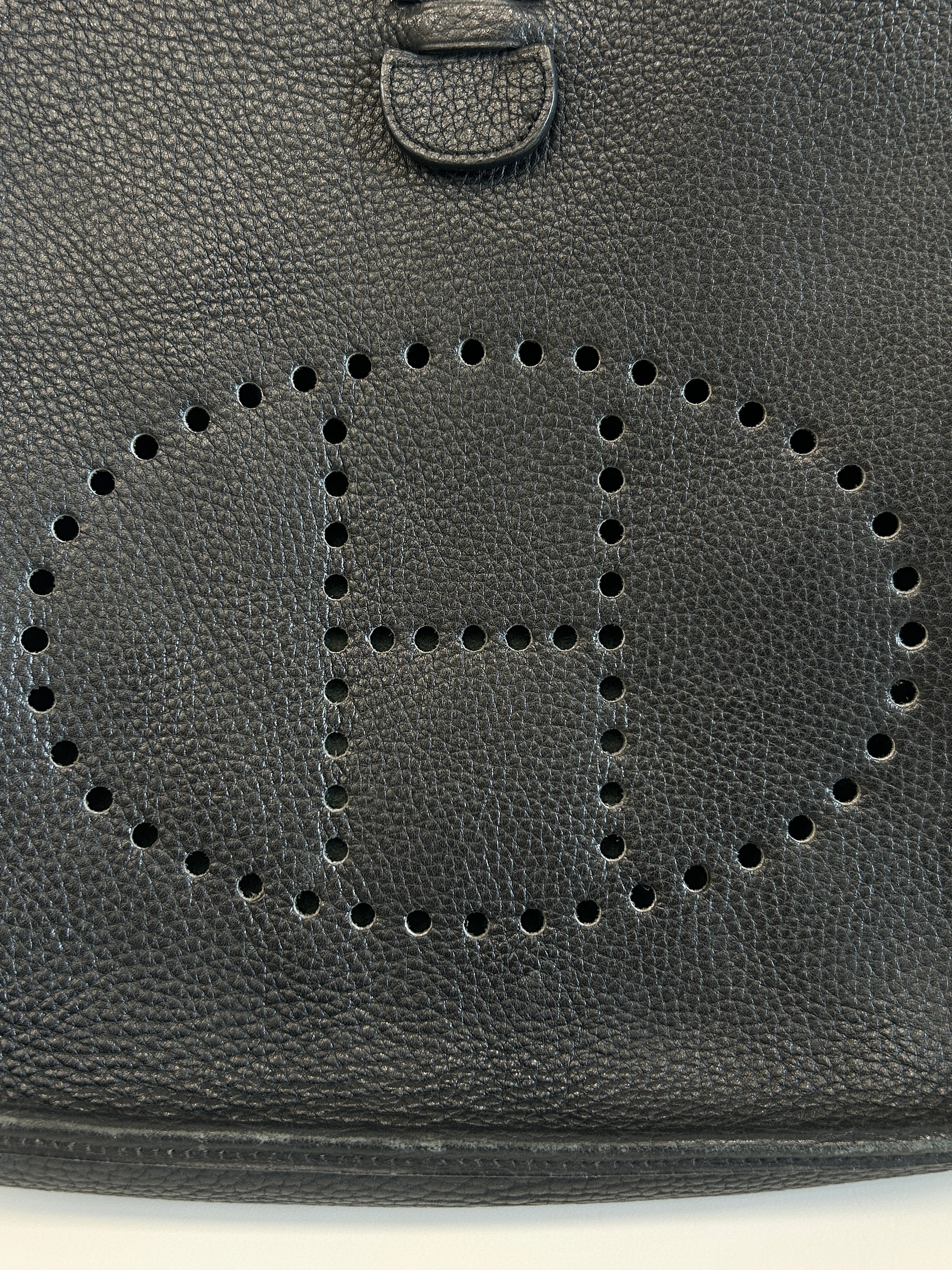 Hermes Black Leather Evelyne III PM 29 w/GHW