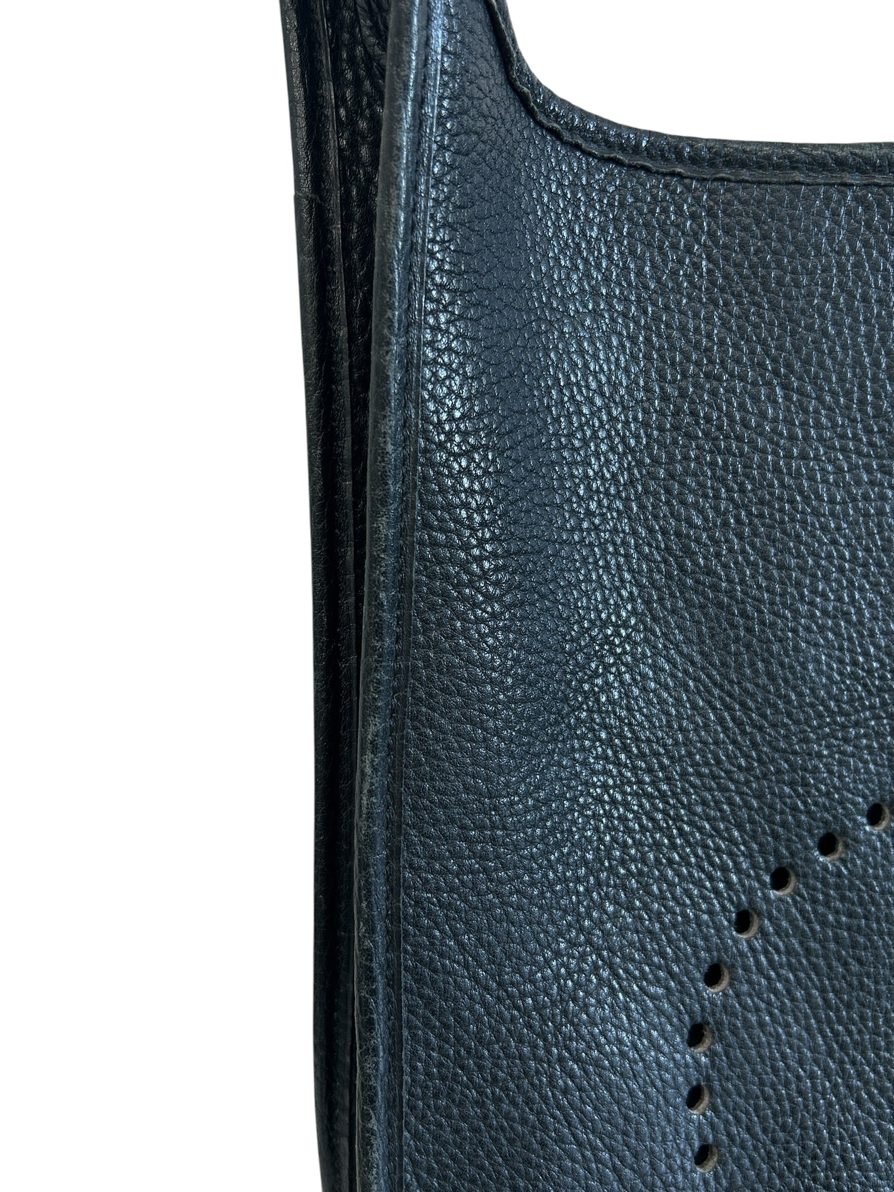 Hermes Black Leather Evelyne III PM 29 w/GHW