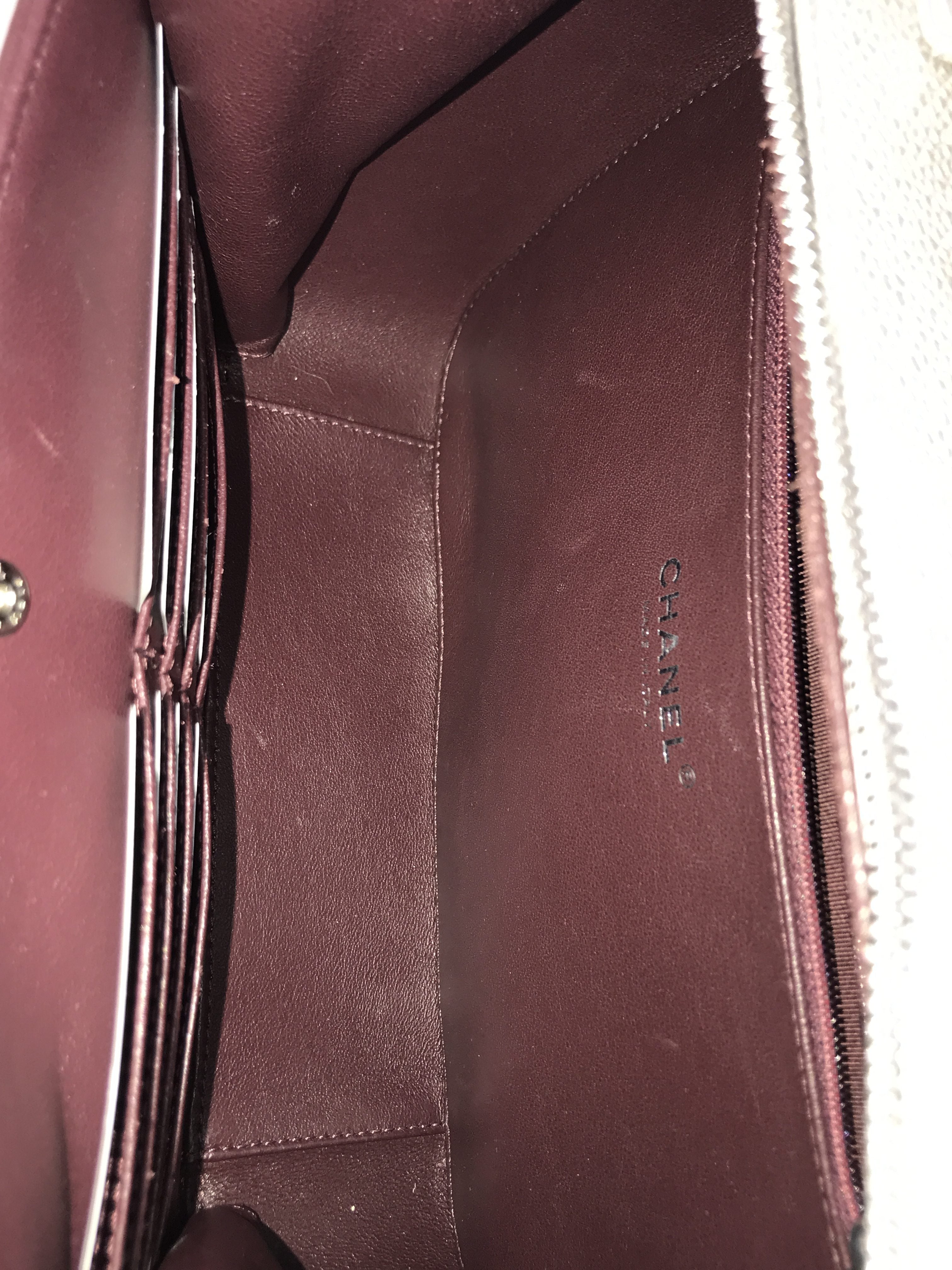 Caviar Silver Large CC Vanity Case Bag W/SHW