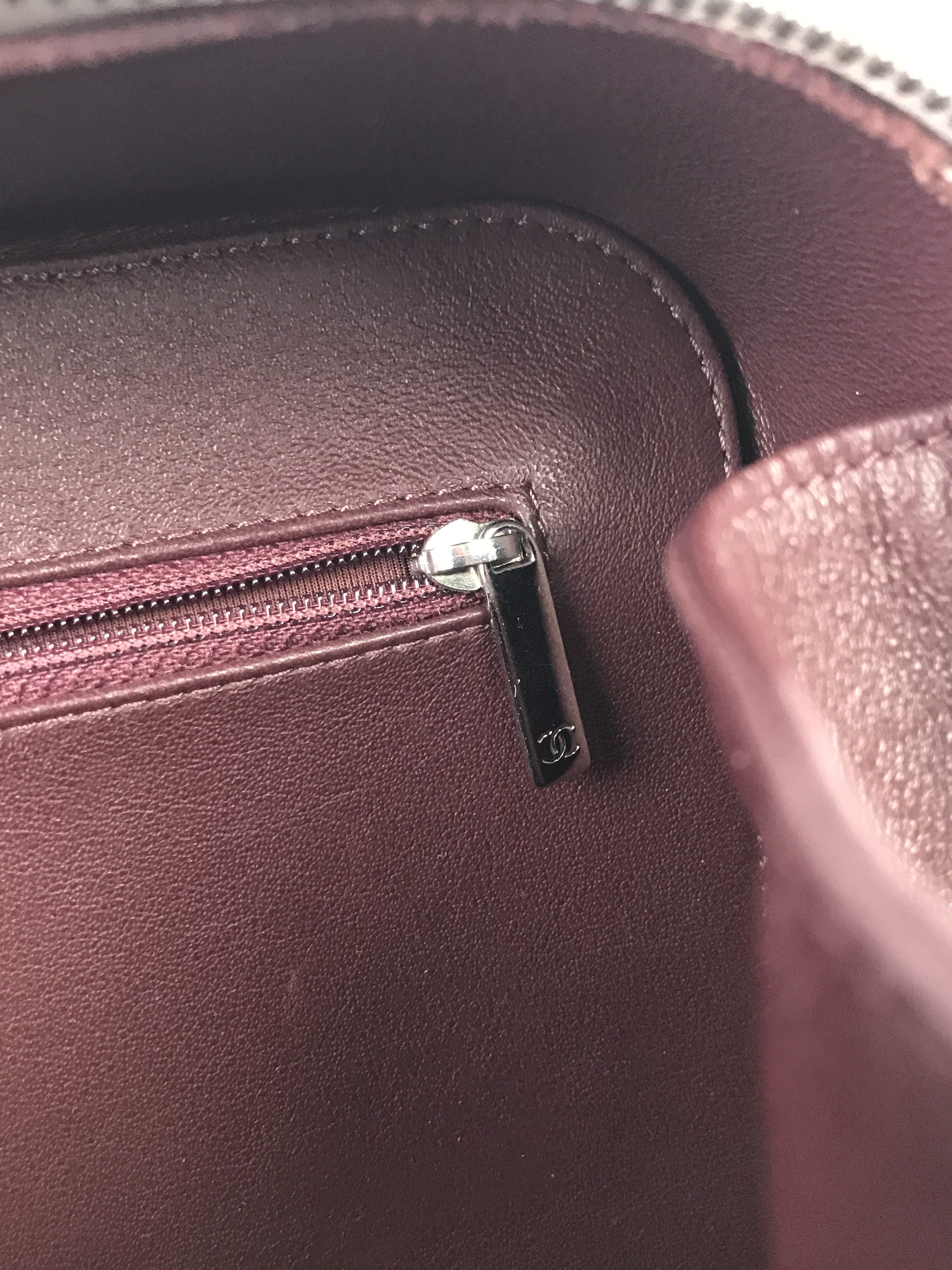 Caviar Silver Large CC Vanity Case Bag W/SHW