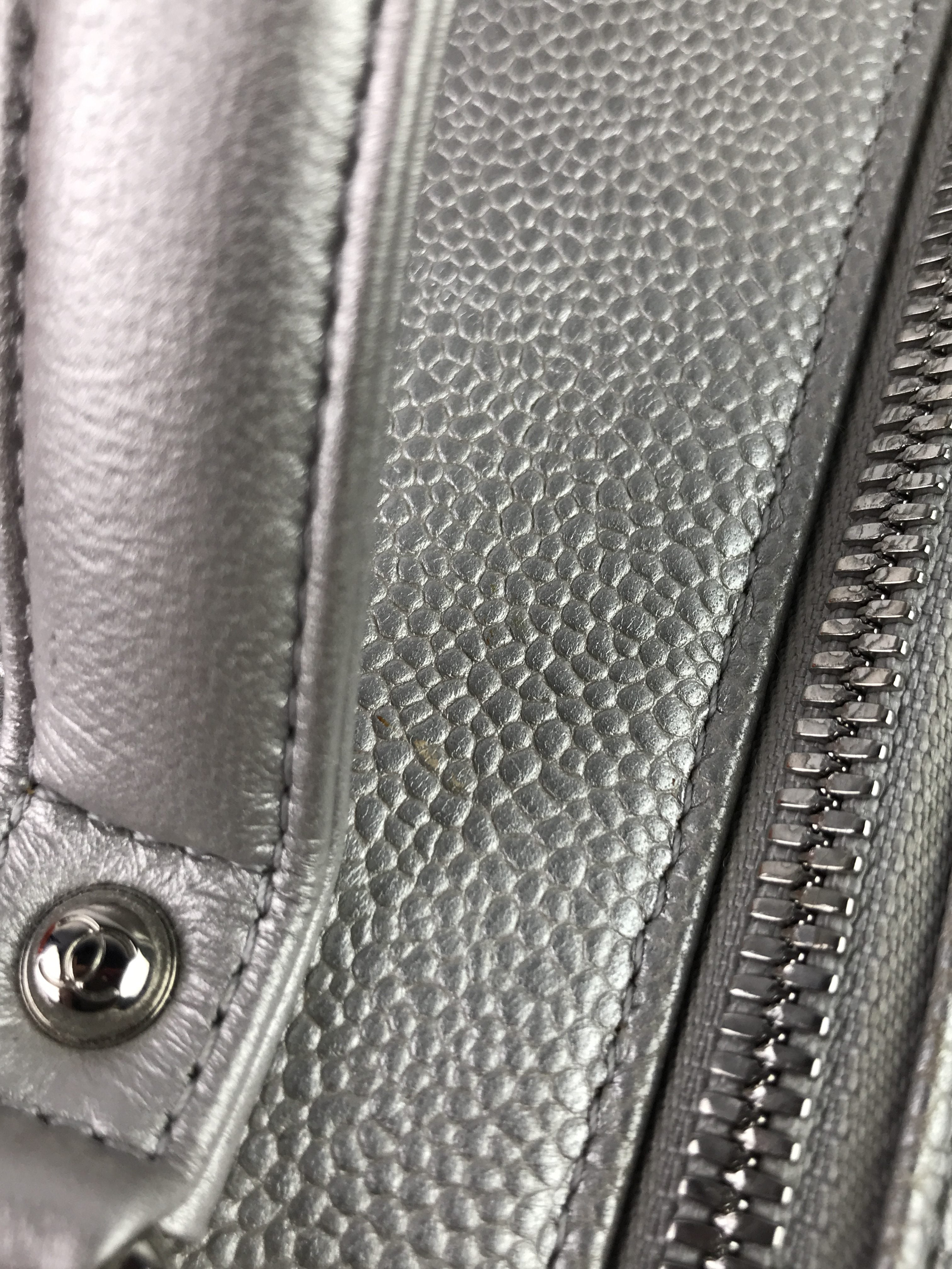 Caviar Silver Large CC Vanity Case Bag W/SHW
