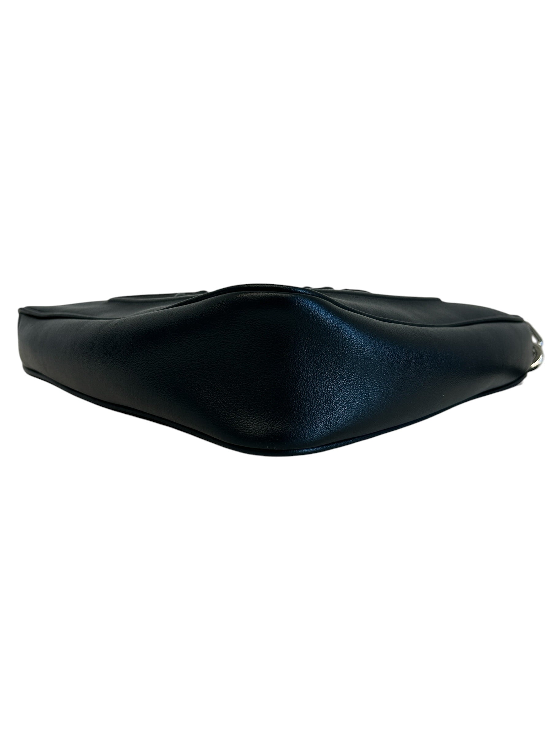 Black Grace Lux Leather Triangle Pouch Bag