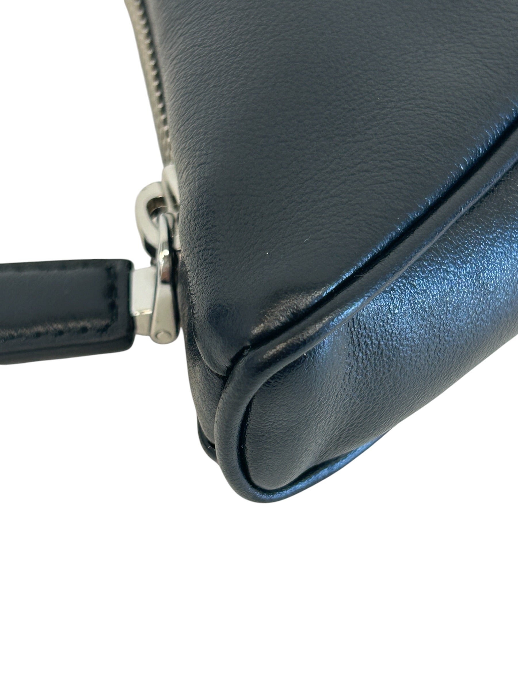 Black Grace Lux Leather Triangle Pouch Bag
